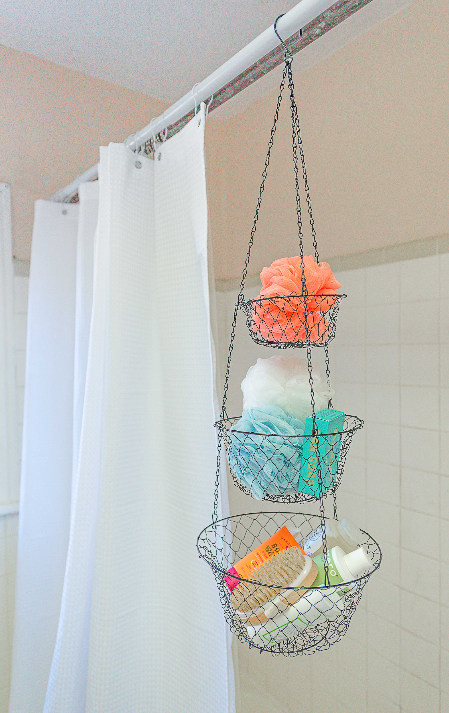 12 Genius Bathtub + Shower Organization Ideas- A Cultivated Nest