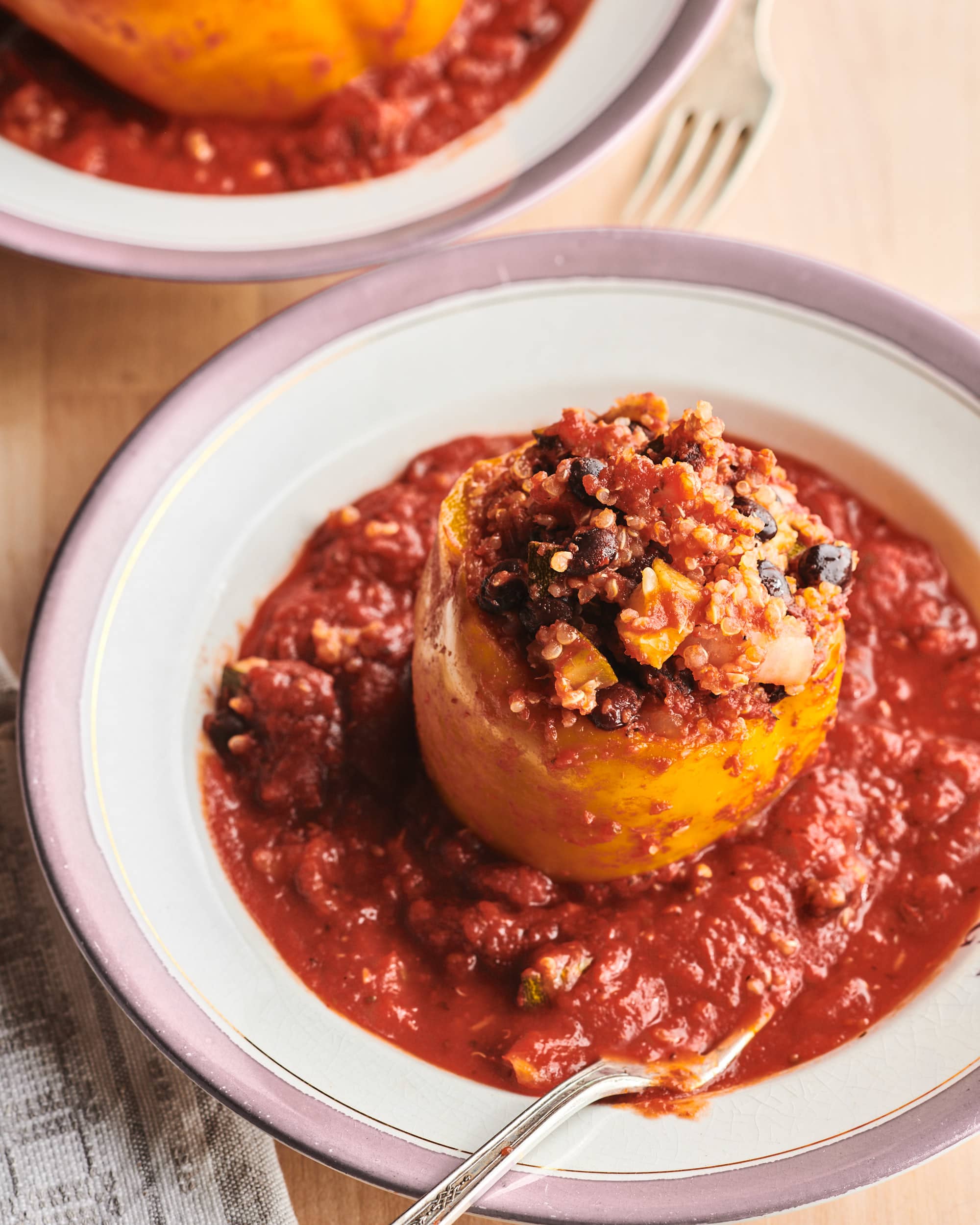 Slow Cooker Stuffed Peppers In Marinara Sauce Kitchn