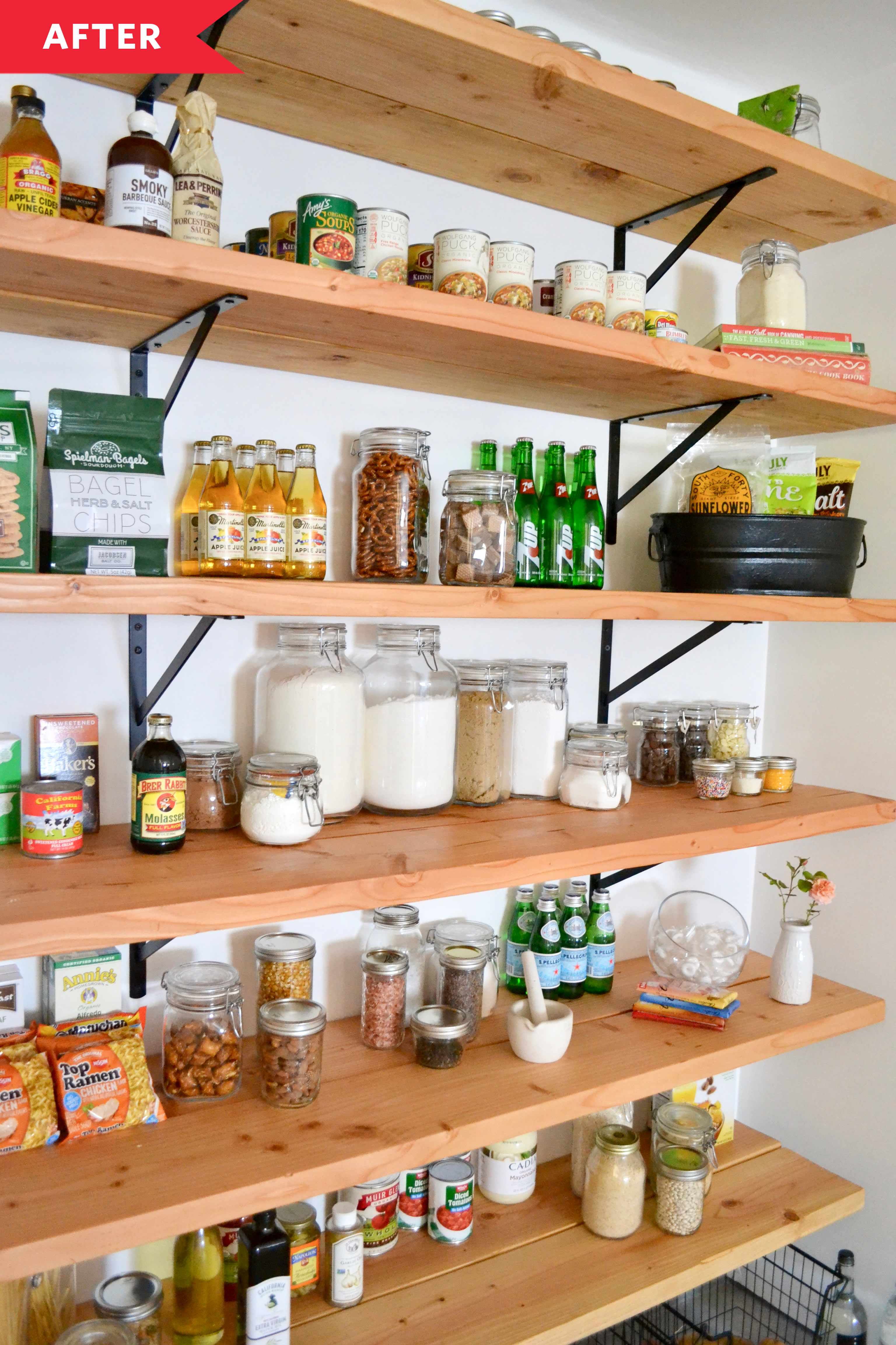 Open Pantry Refresh - Farmhouse Kitchen Organization - Rustic Honey