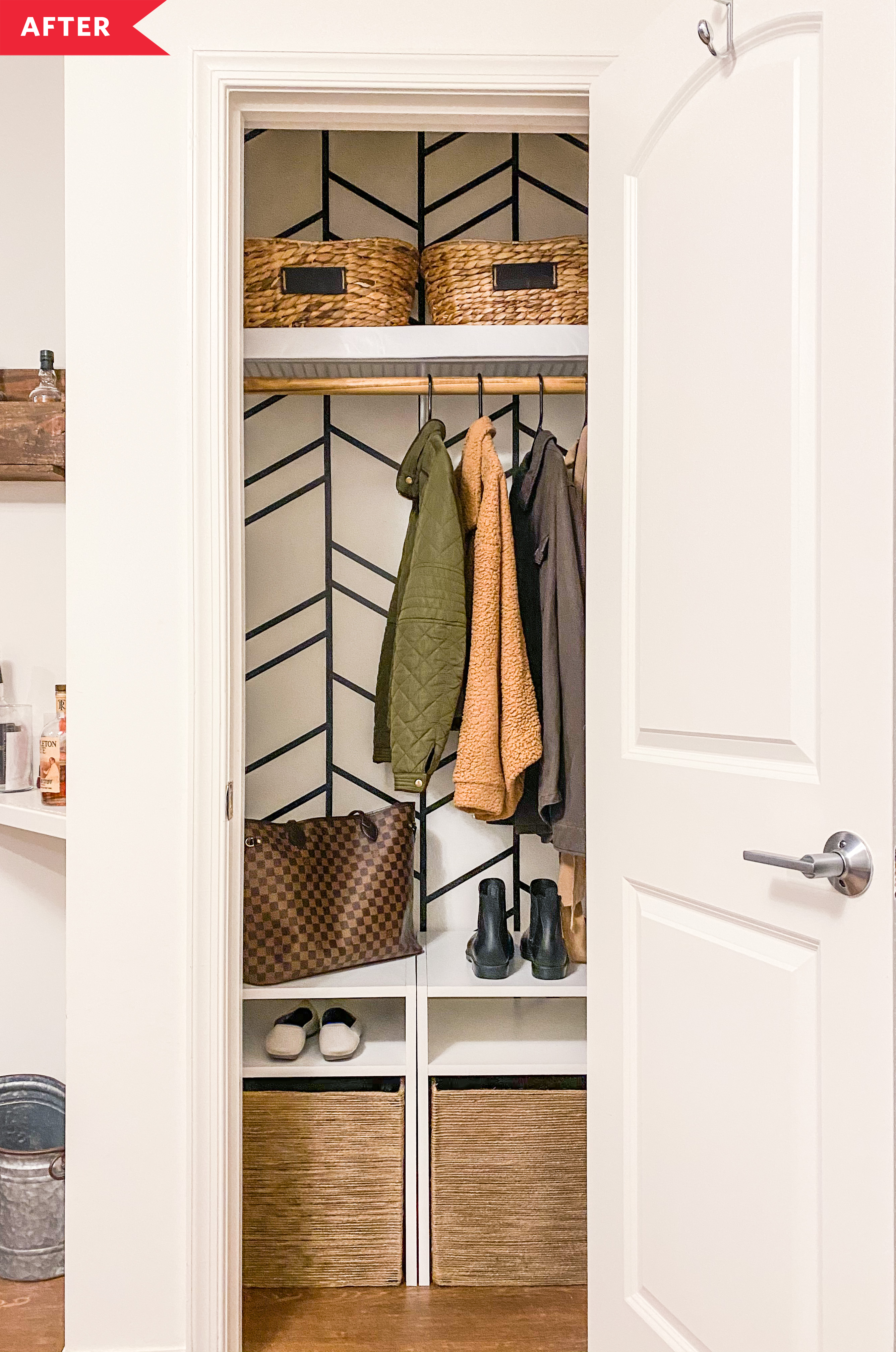 Small Coat Closet Organization Makeover - Average But Inspired