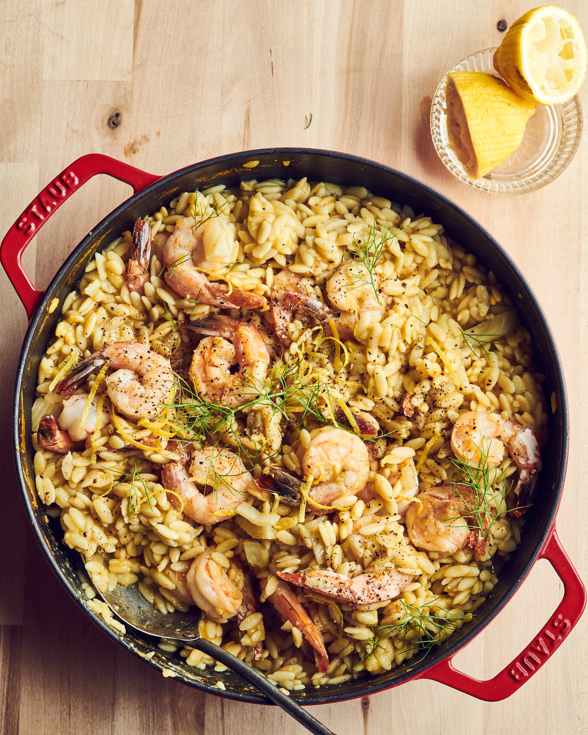 One-Pot Cajun Shrimp Boil with Orzo – Anolon