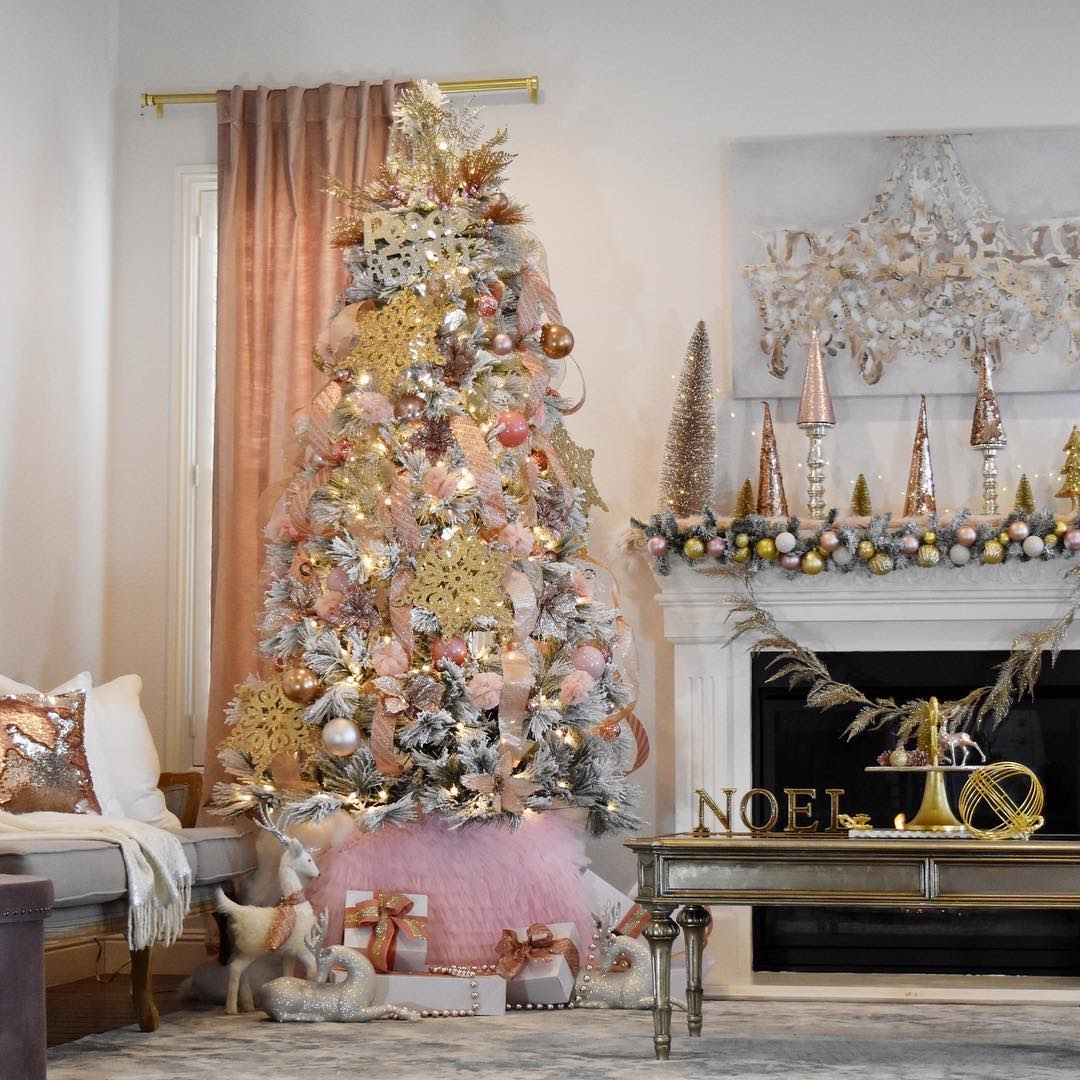 7 Rose Gold Christmas Trees and Where to Buy