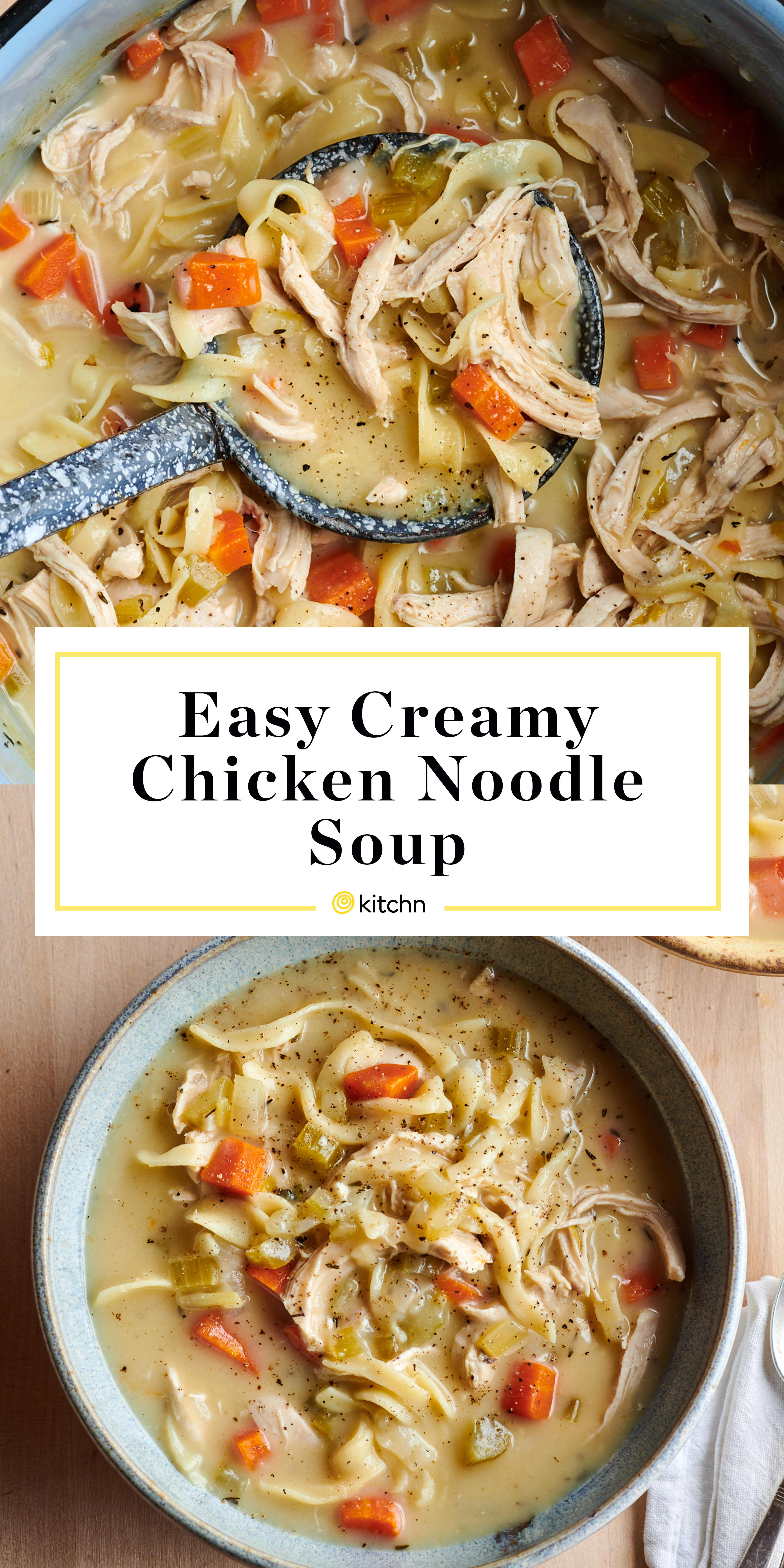 Easy Creamy Chicken Noodle Soup • Salt & Lavender