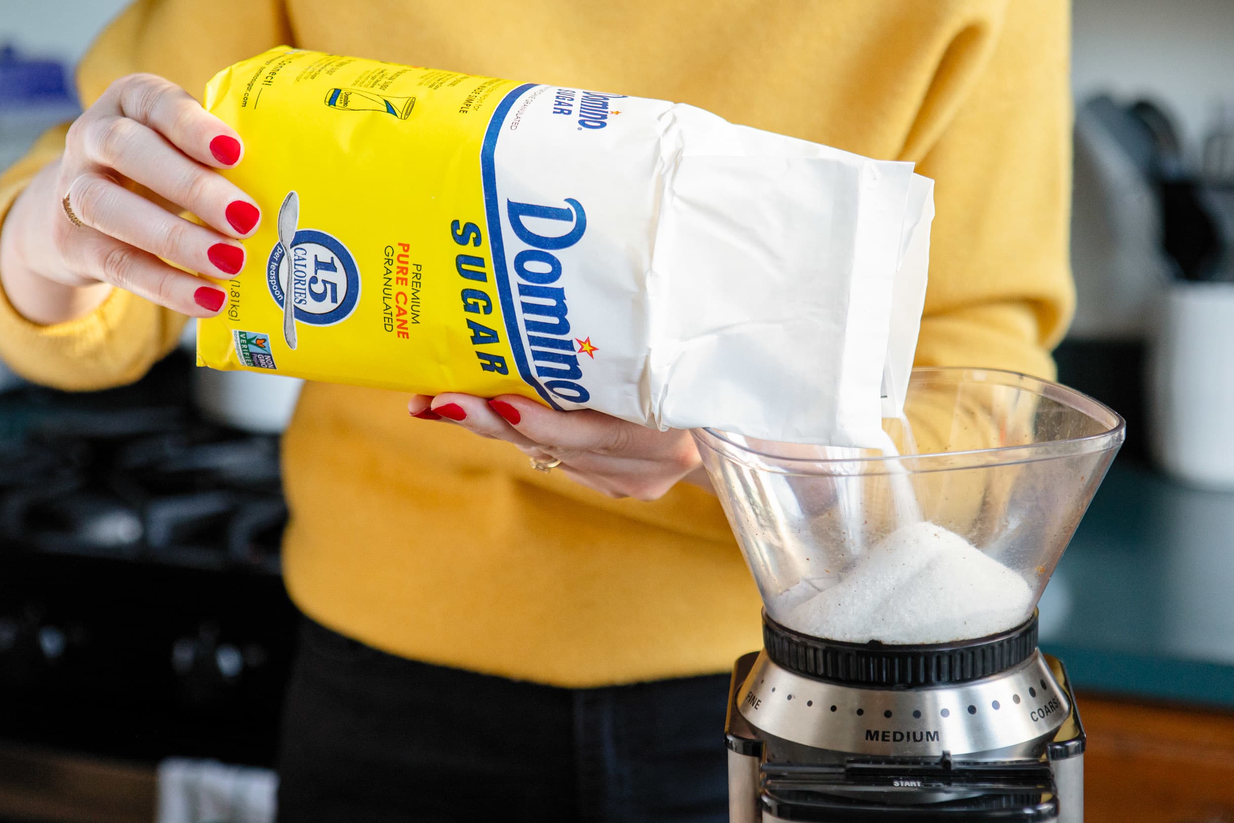 Use Fine Sugar To Easily Clean Your Coffee Grinder