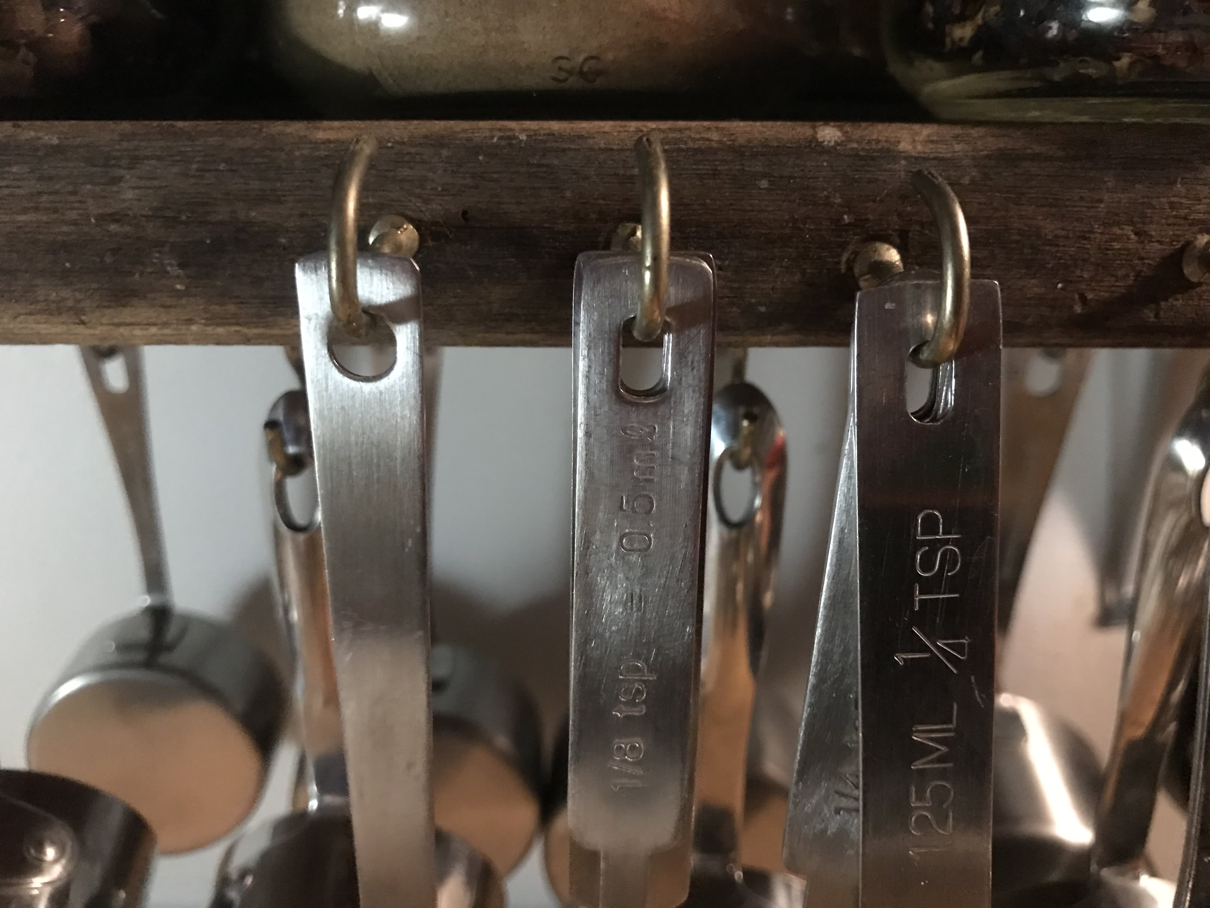 AllSpice Stainless Steel Double Sided Measuring Spoon- 1/2 Teaspoon and 1/4  Teaspoon