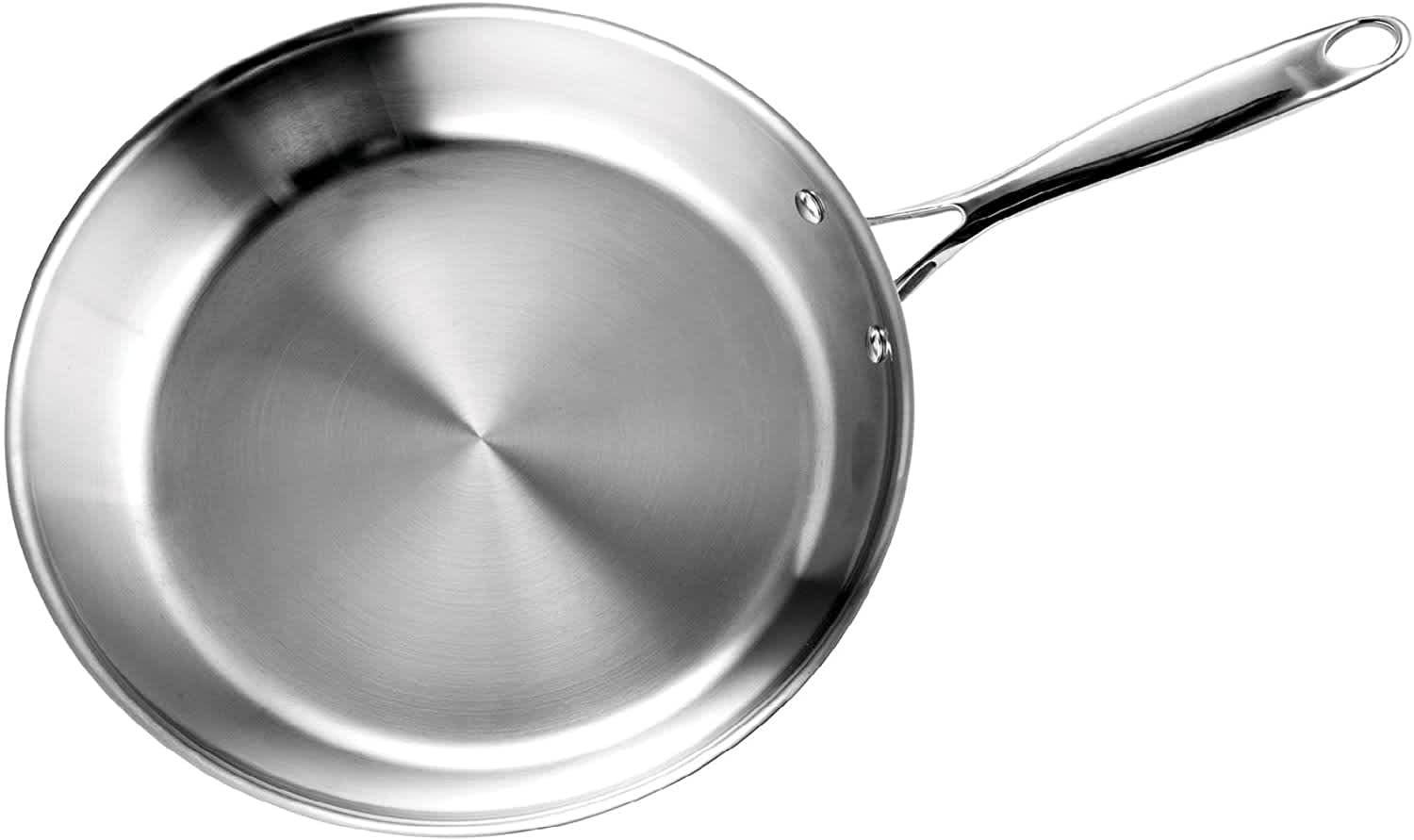 LOLYKITCH Tri-Layer Hybrid Stainless Steel 10 12-Inch Frying Pan