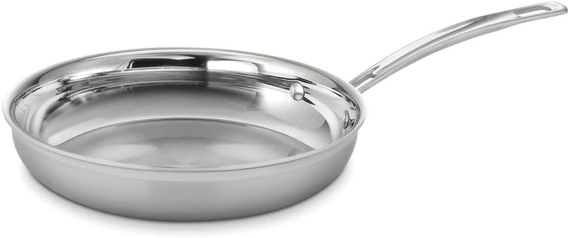 LOLYKITCH 10 Inch Tri-Ply Stainless Steel Wok Pan with Lid,Deep