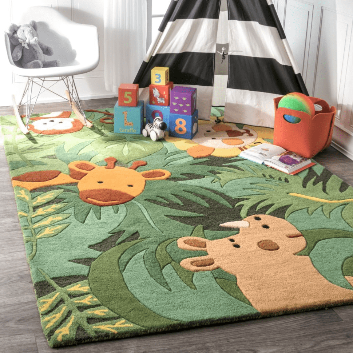Long Floor Mats Carpets Kids Room Cartoon Style Cute Carpets Soft Long Carpet for Bedroom Living Room Area Rug Home Decoration