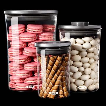 OXO Good Grips 3.3 Qt. Clear Round SAN Plastic Food Storage Container with  White POP Lid