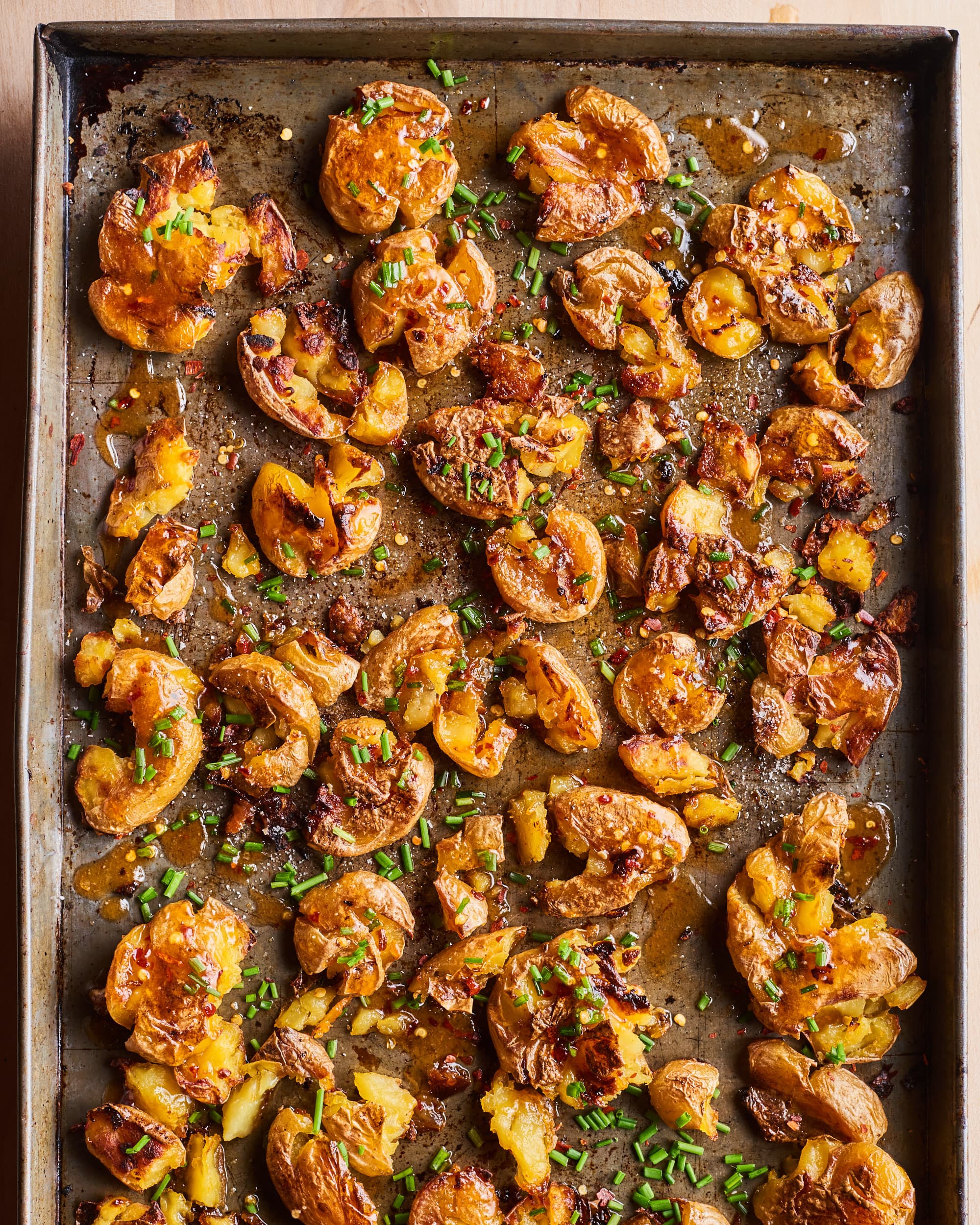 Honey Roasted Smashed Potatoes