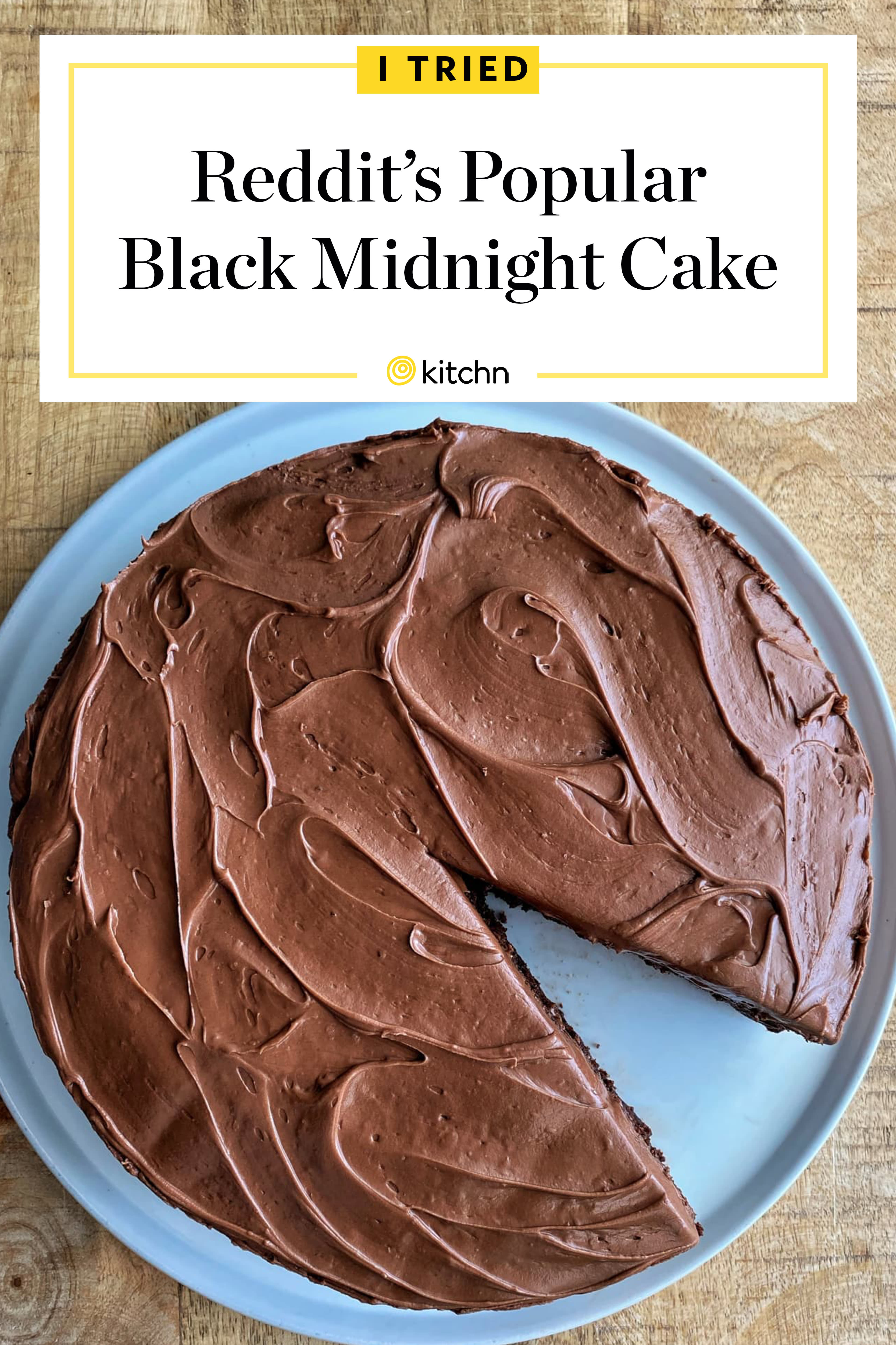 Midnight Dark Chocolate Cake with Peanut Butter Frosting - Pink Owl Kitchen