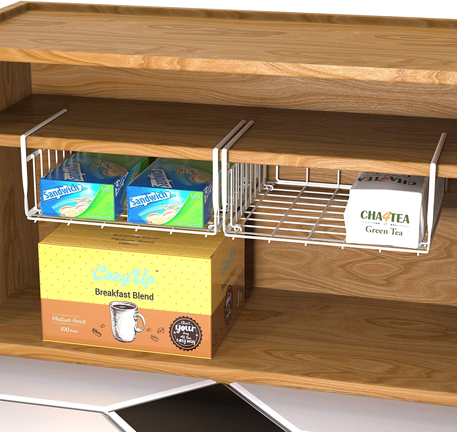 Smart Design Undershelf Storage Basket - Small - 12 x 5.5 inch