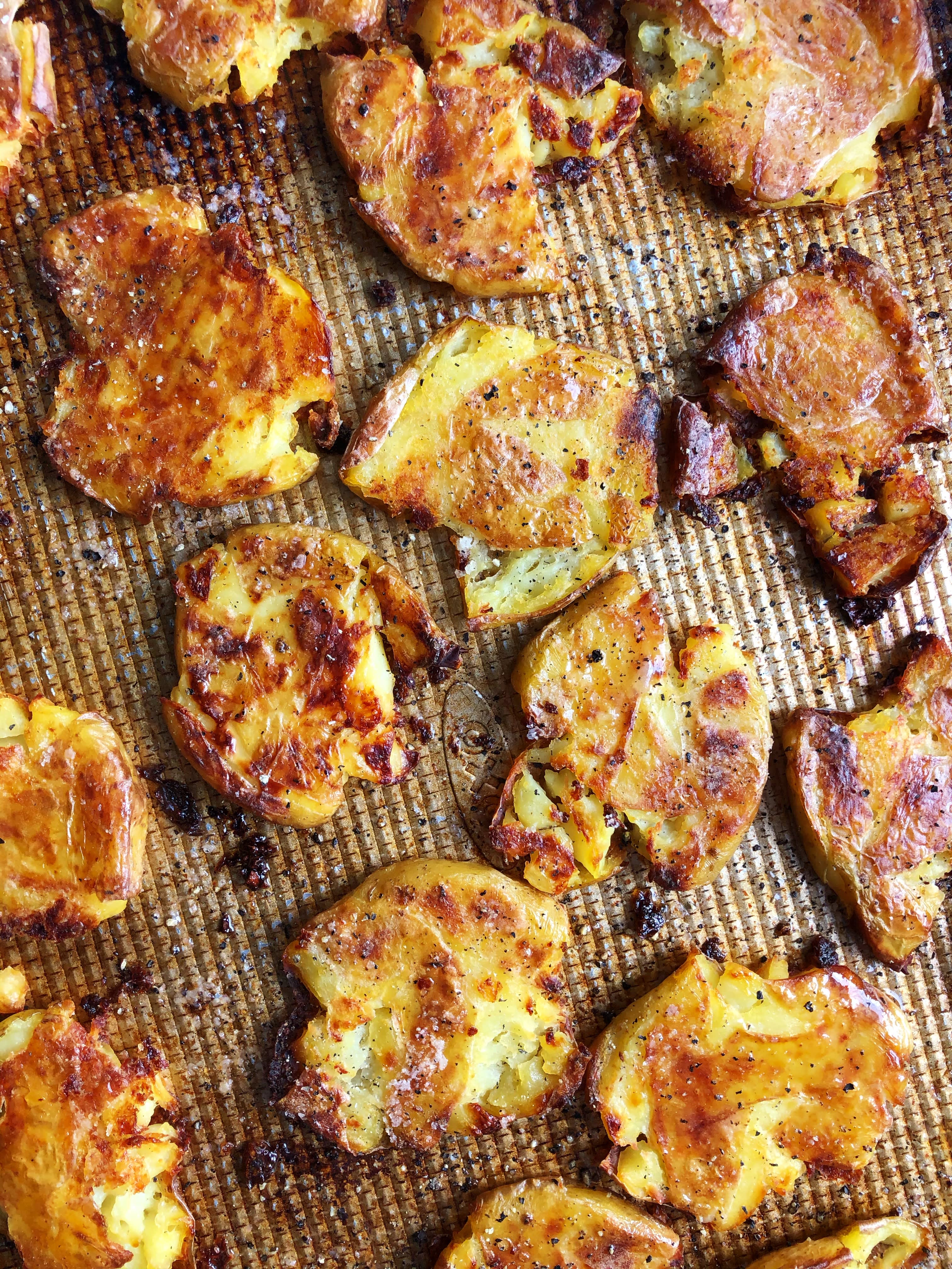 Lemon-Parmesan Crispy Smashed Potatoes