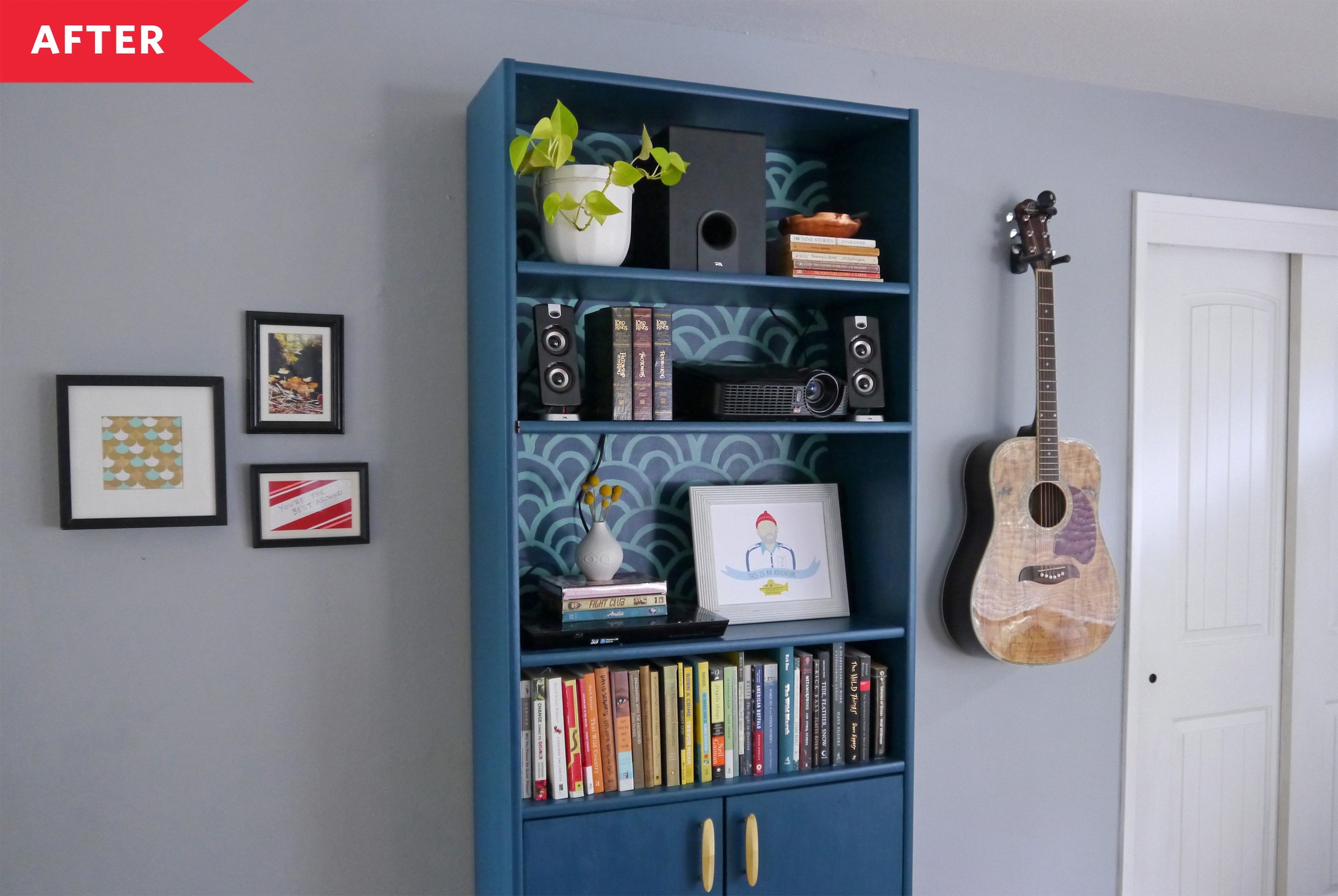Teal bookshelf sale