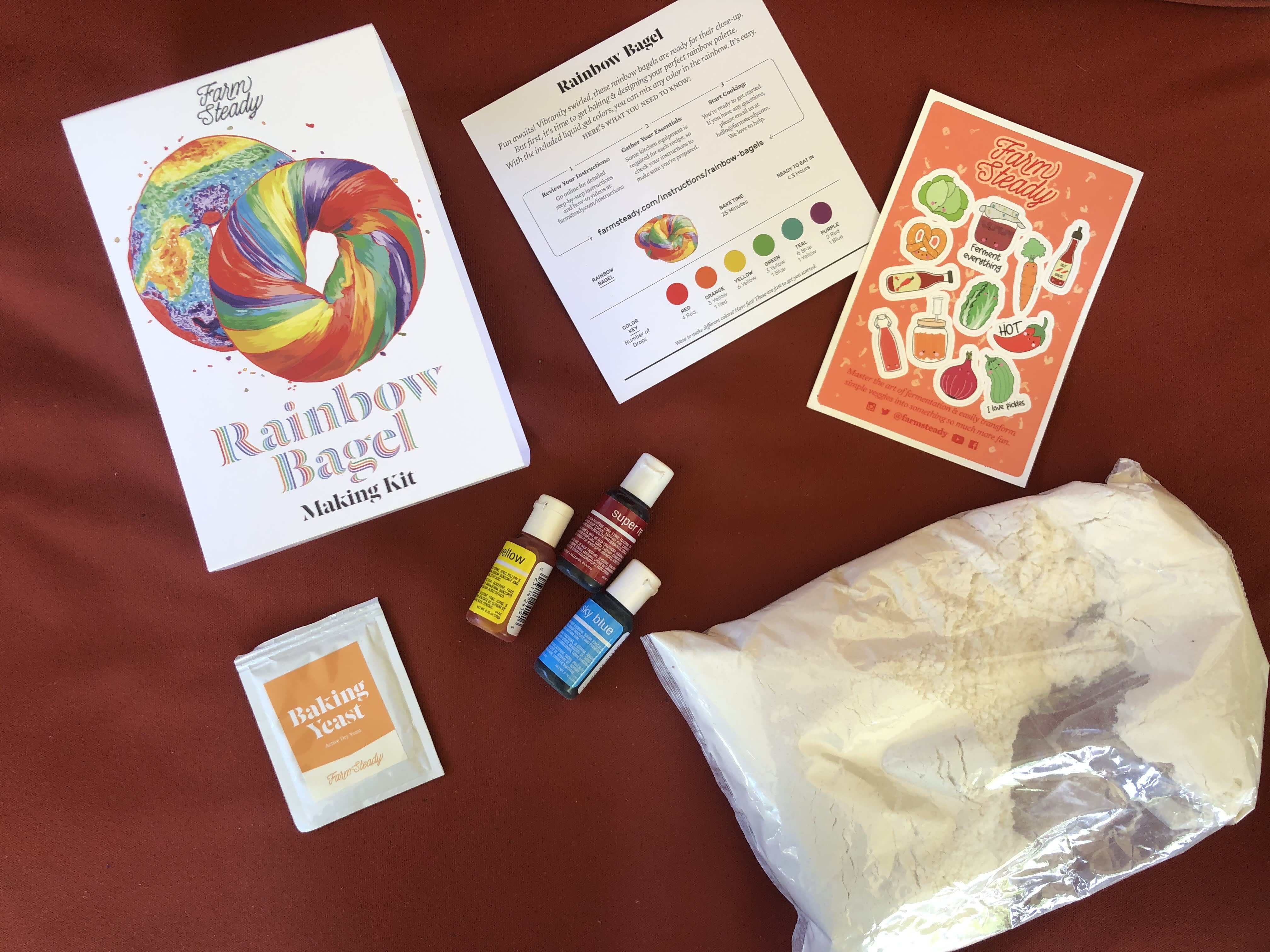 DIY Rainbow Bagel Making Kit