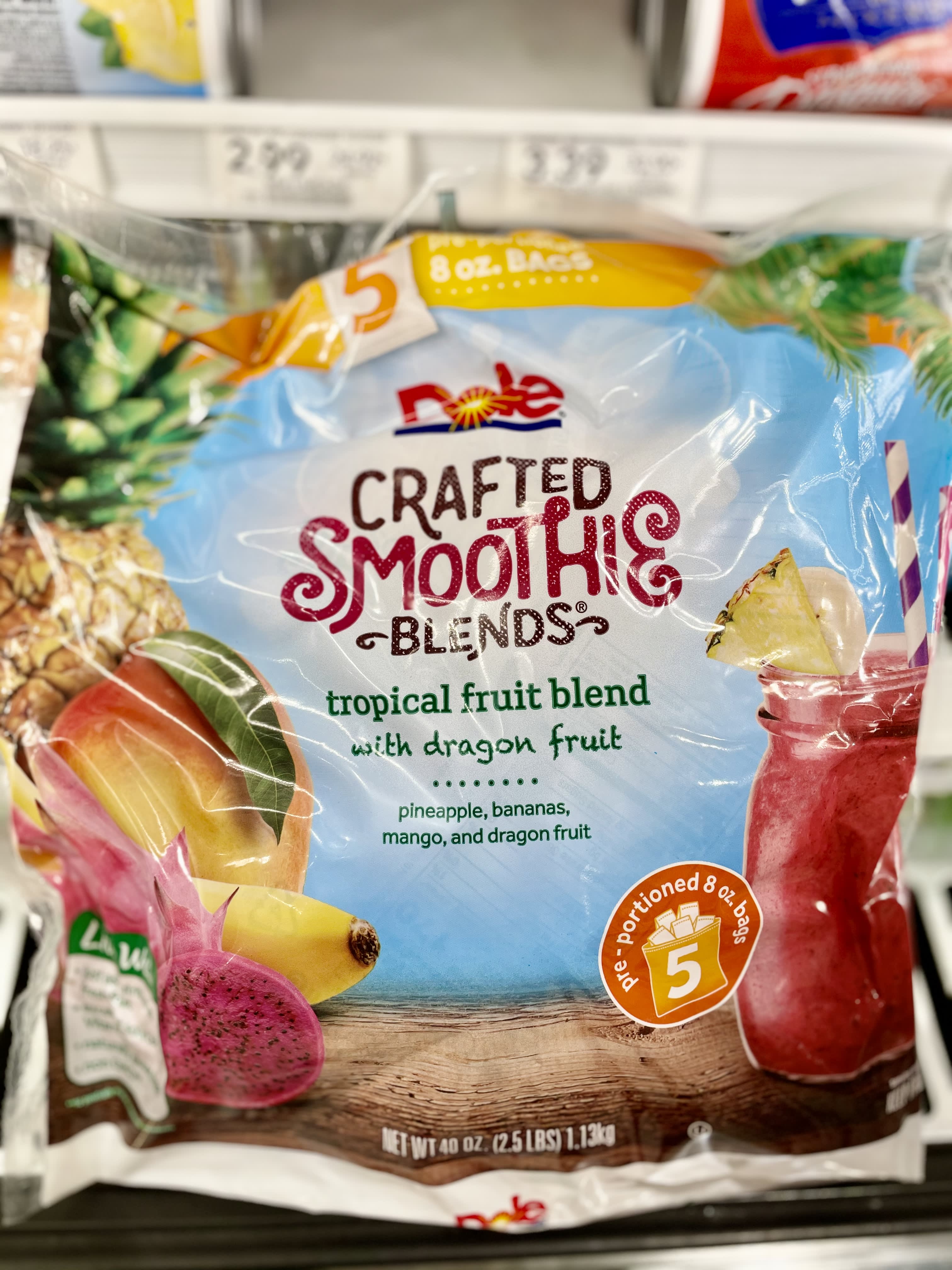 DOLE CRAFTED SMOOTHIE BLENDS® Tropical Fruit with Dragon Fruit