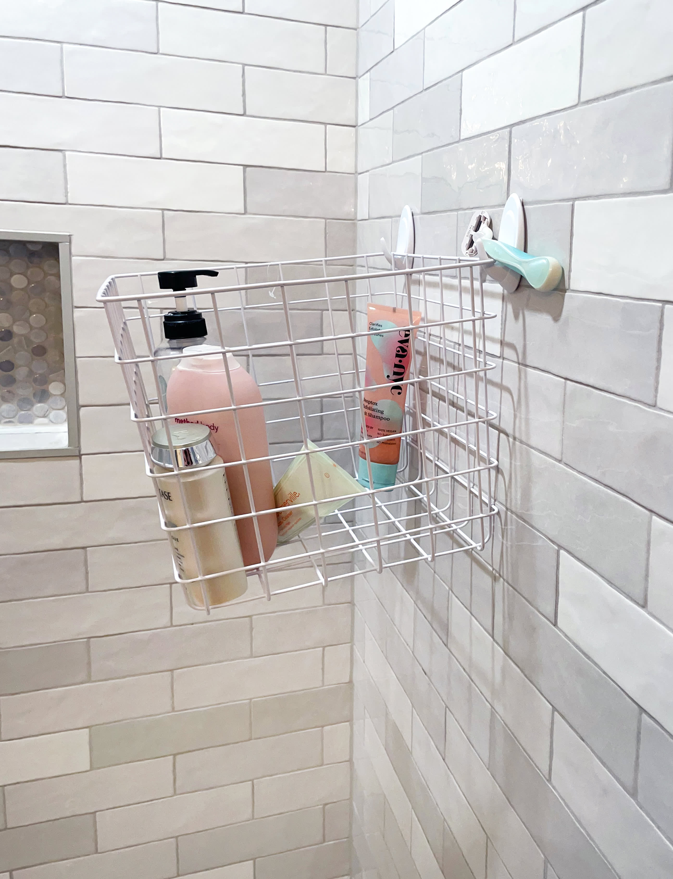 I Tried That Command Hook Shower Storage Hack