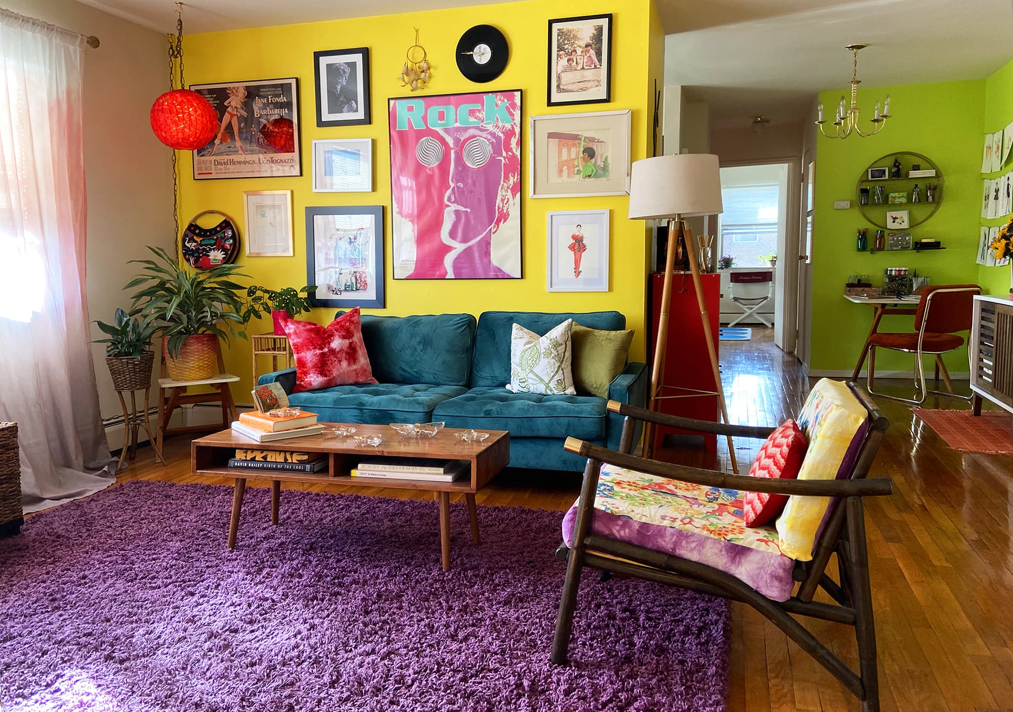 Small Rental Apartment With 1960s and 1970s Color Palette ...