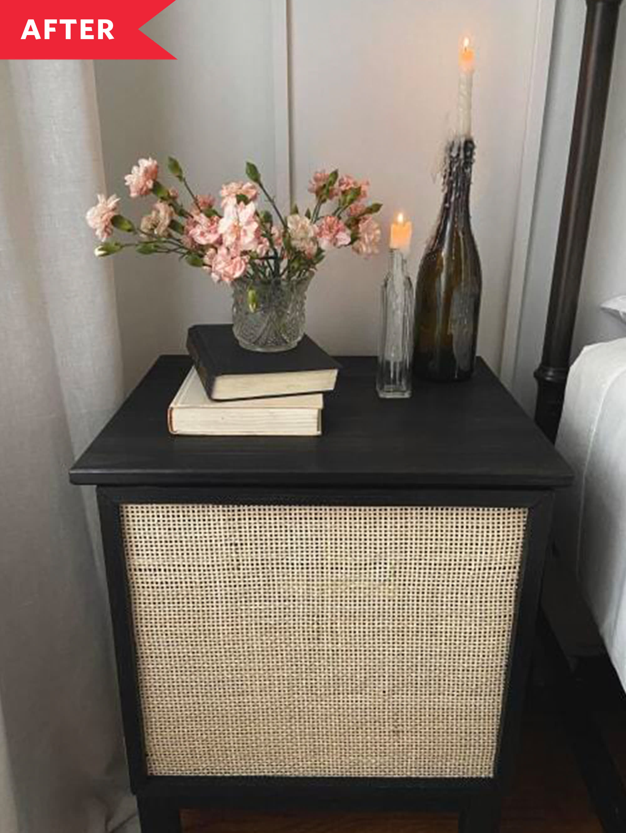 ikea rattan nightstand