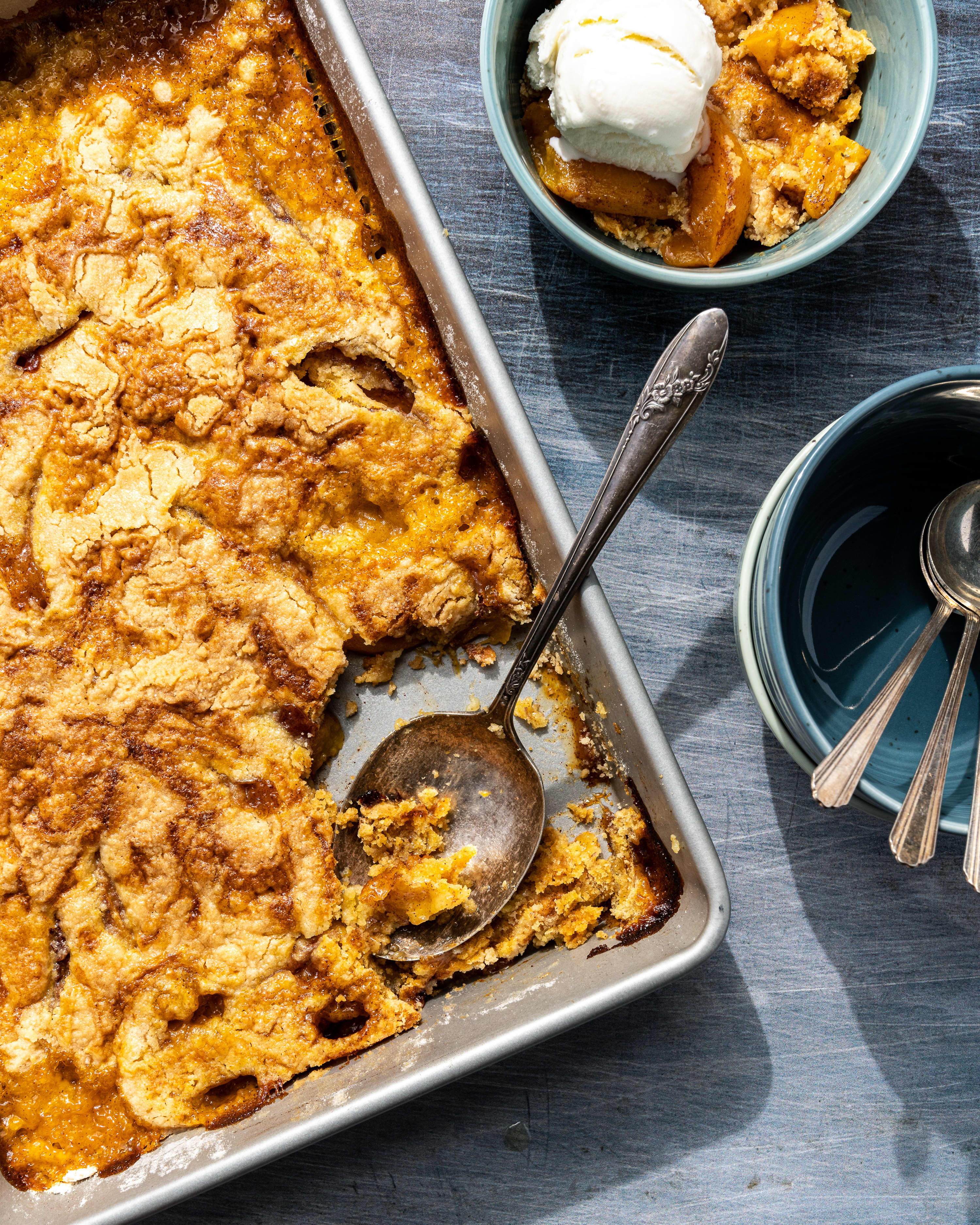 Peach Dump Cake Recipe Mixed Cooked In 1 Pan Kitchn