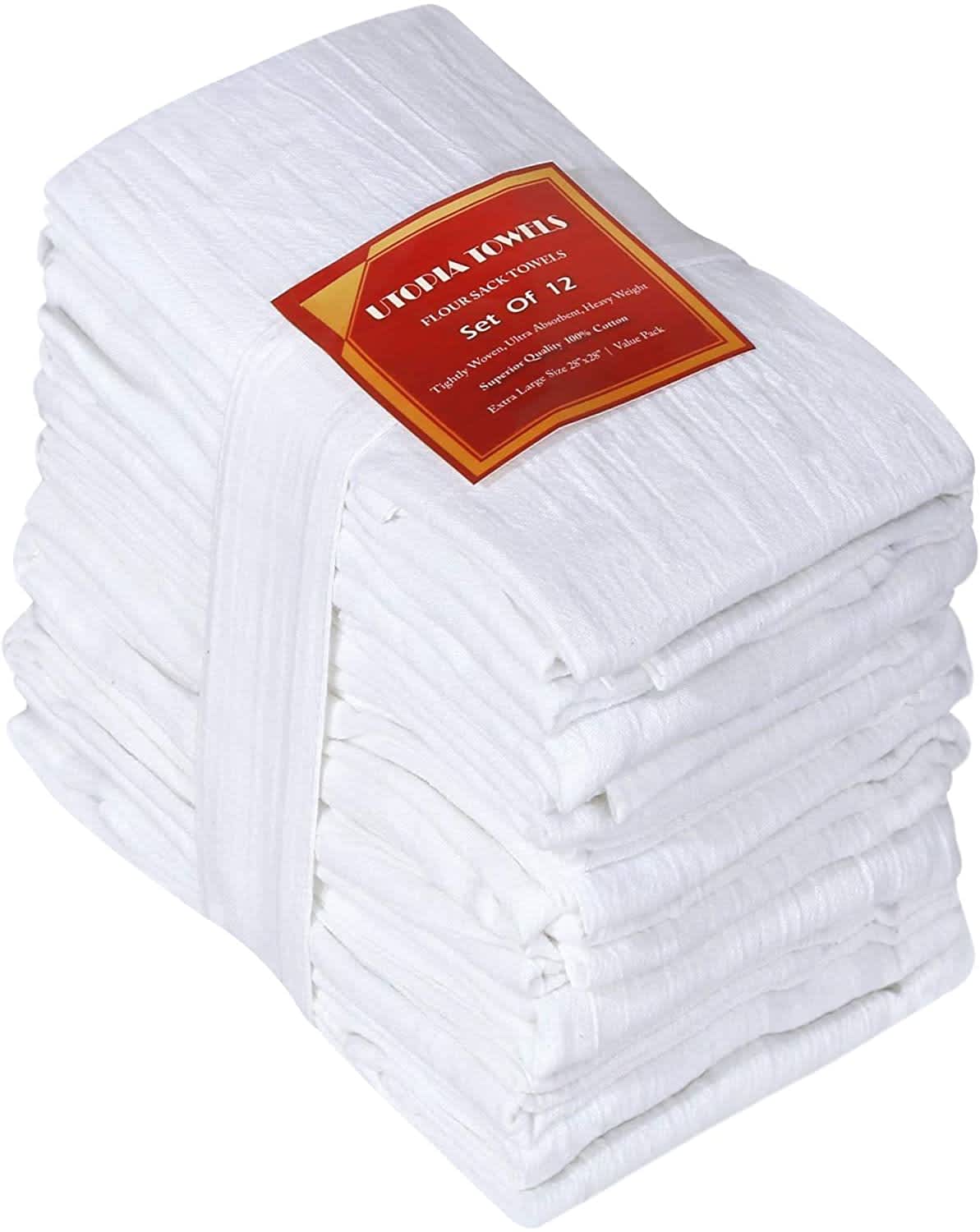 large white lint free cotton towels with sayings Chop It Like its Hot flour sack towels Funny Kitchen towels 