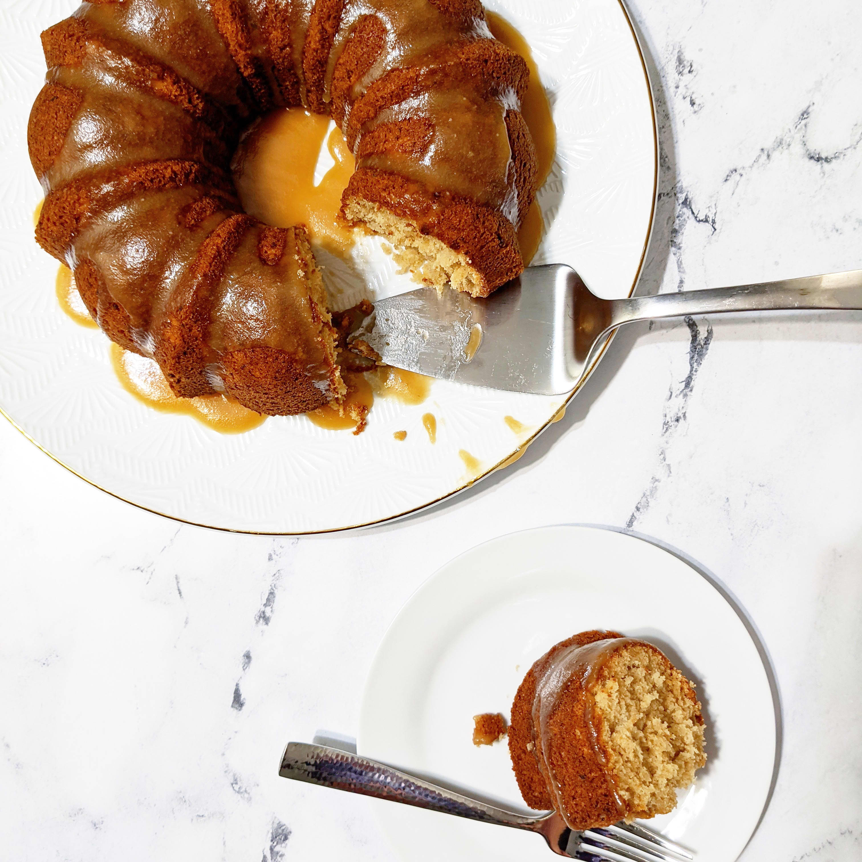 Easy Butterscotch Bundt Cake - Browned Butter Blondie