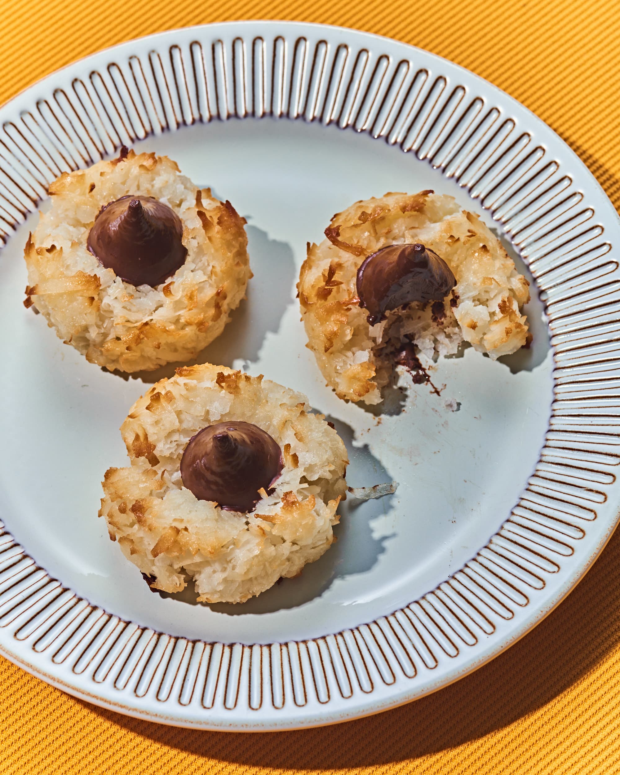 Hershey's Kisses Stuffed Coconut Macaroons Recipe - Smashed Peas & Carrots