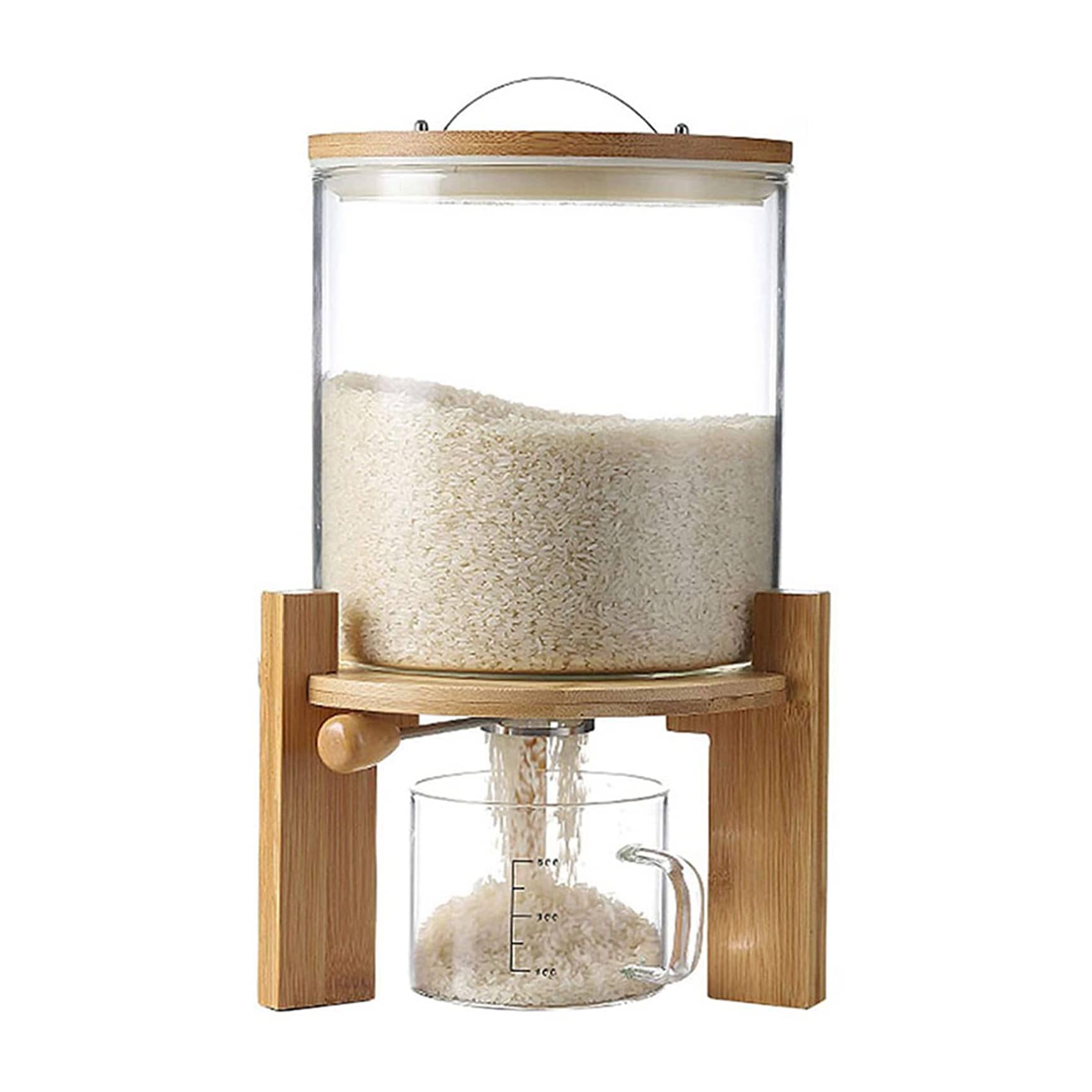 10 Liter Rice Storage Container with Wheels and Measuring Cup
