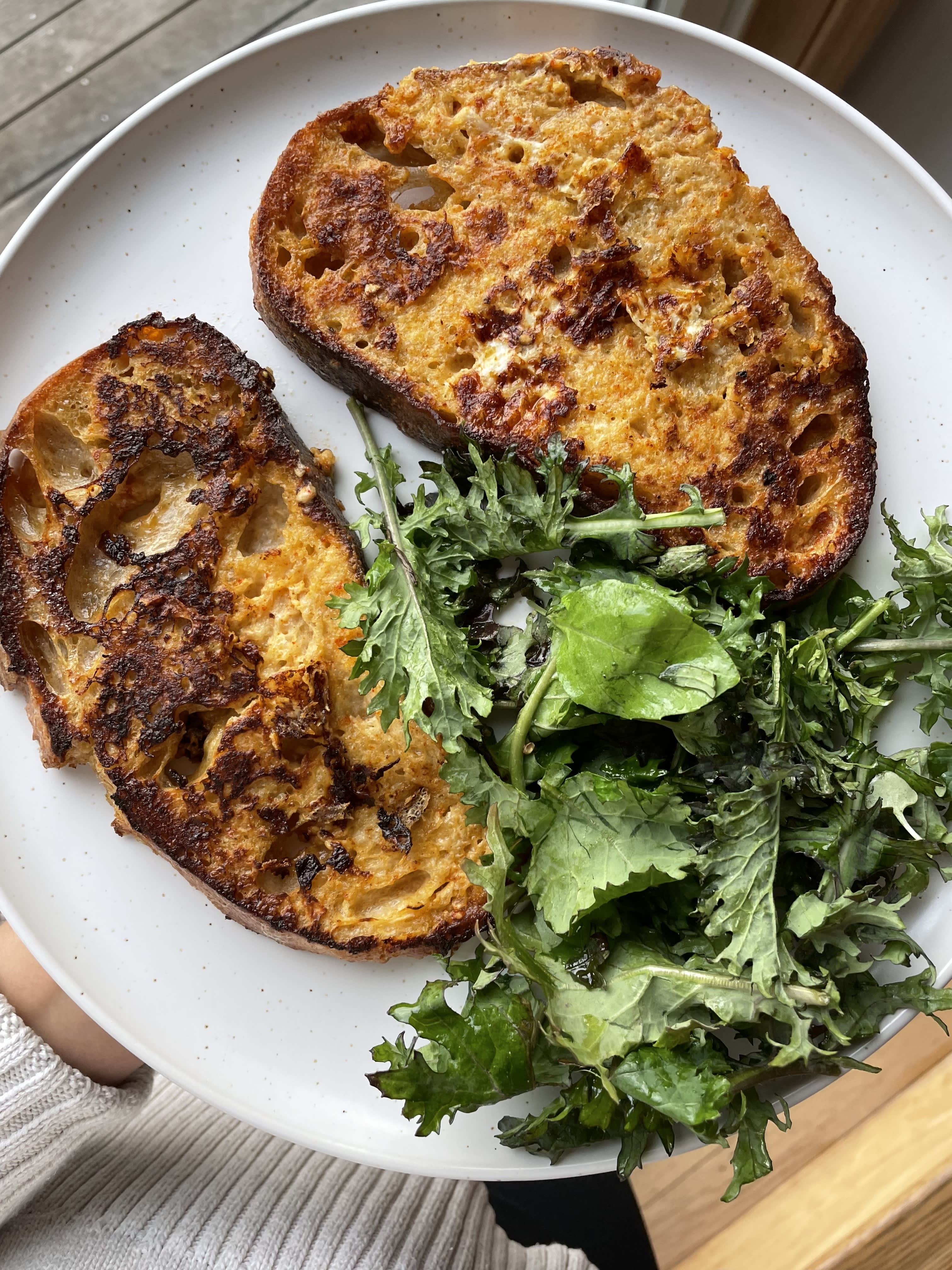 Parmesan gives a sexy adult twist to the traditional French toast!