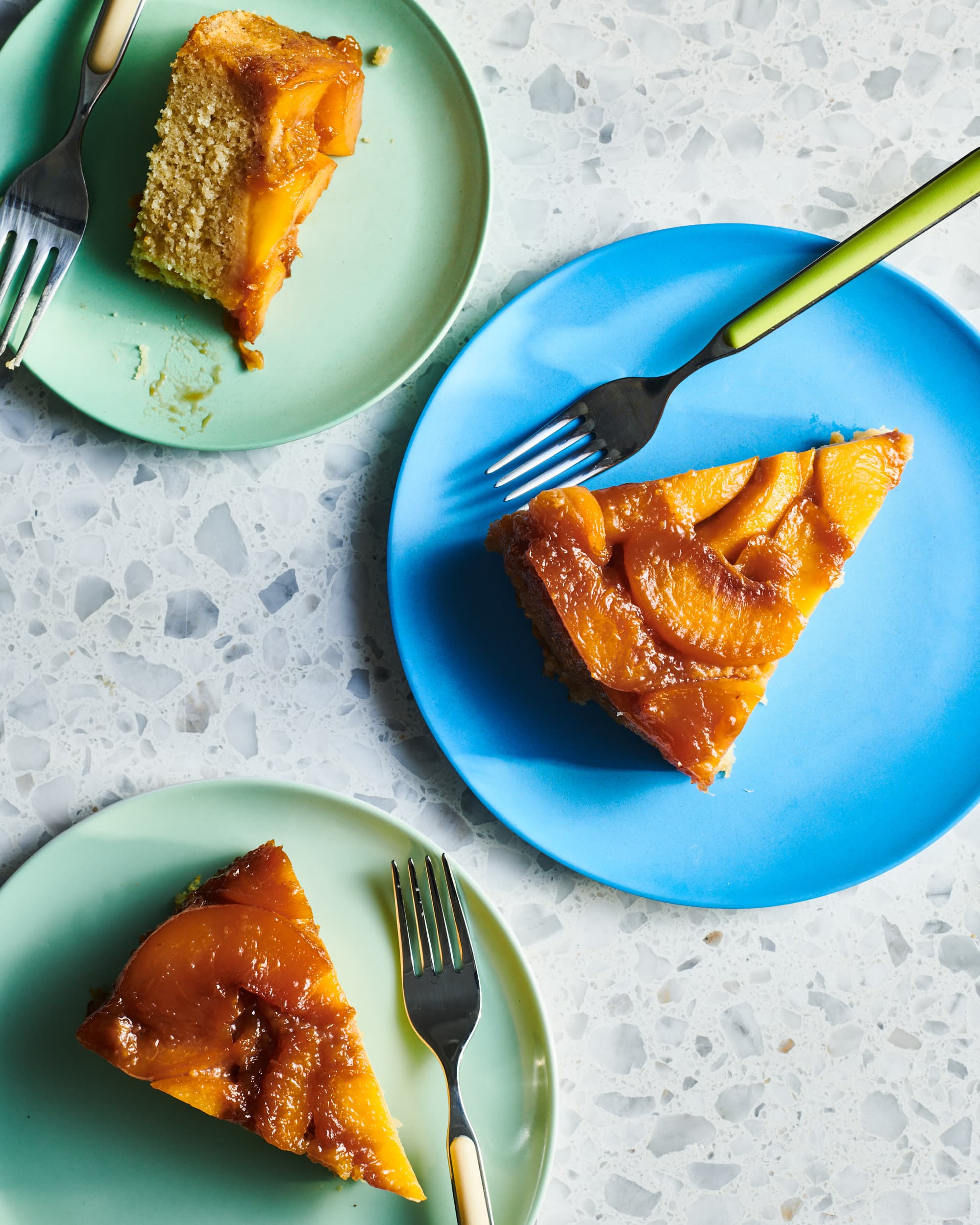 Summer Peach Upside Down Cake in Partnership with KitchenAid