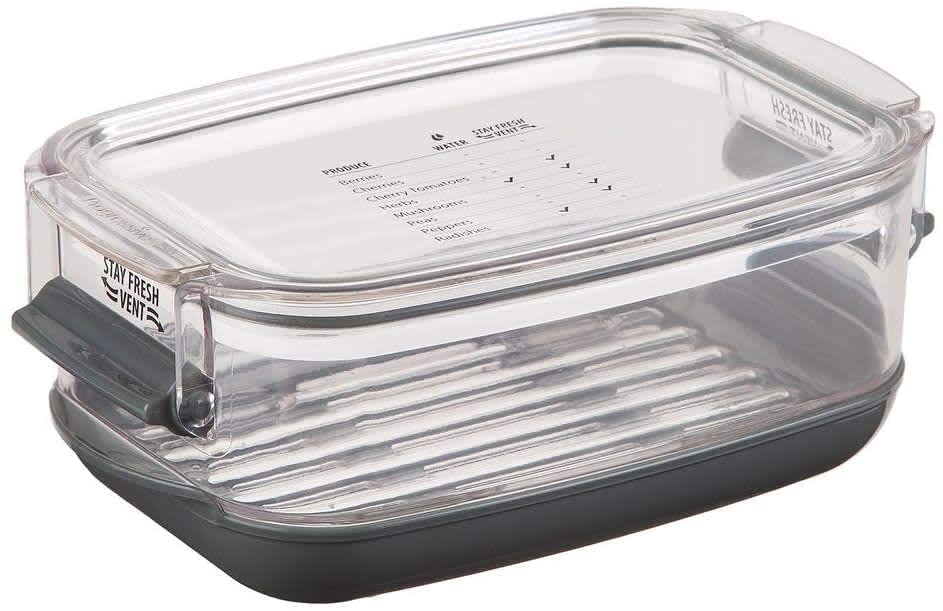  Fresh Produce Saver Containers with Herb Keeper and Air Vent  Lids - Keep Fruits, Vegetables, Lettuce, Berries, and Salad Fresh in the  Fridge - Removable Colander and Kitchen Organization Solutions: Home