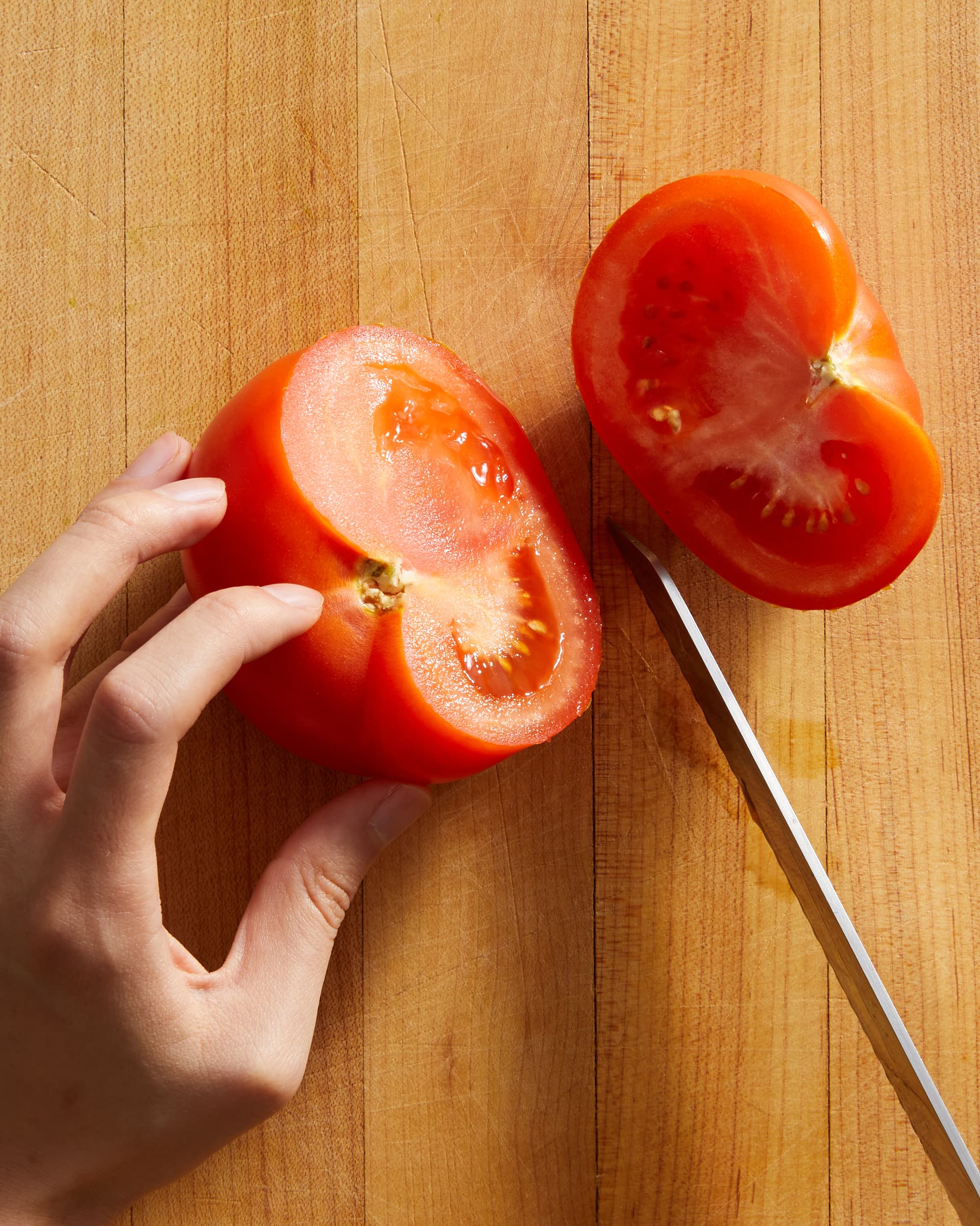 How to Cut a Tomato StepbyStep Photo Guide The Kitchn