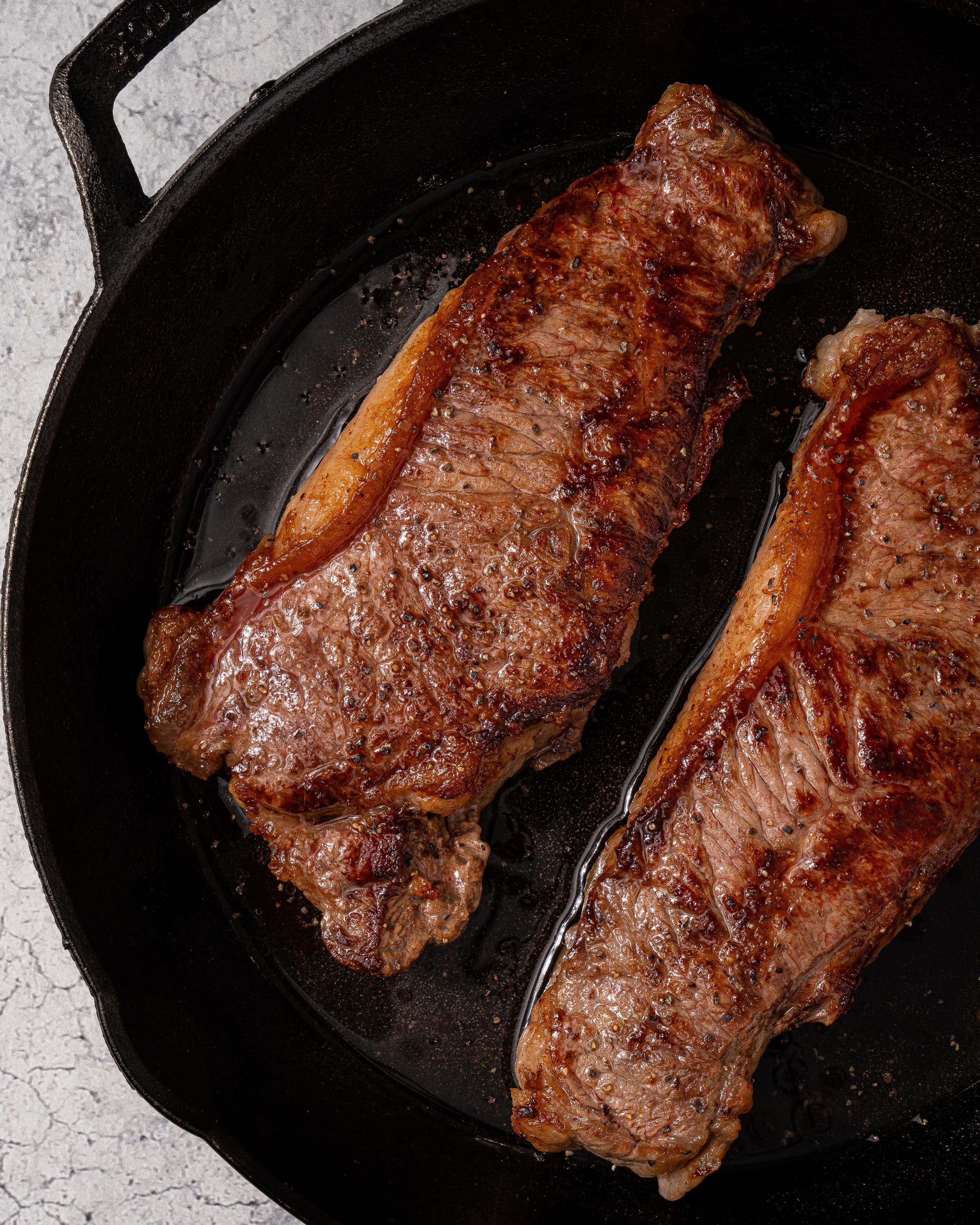 cast iron skillet new york strip steak, steak recipes