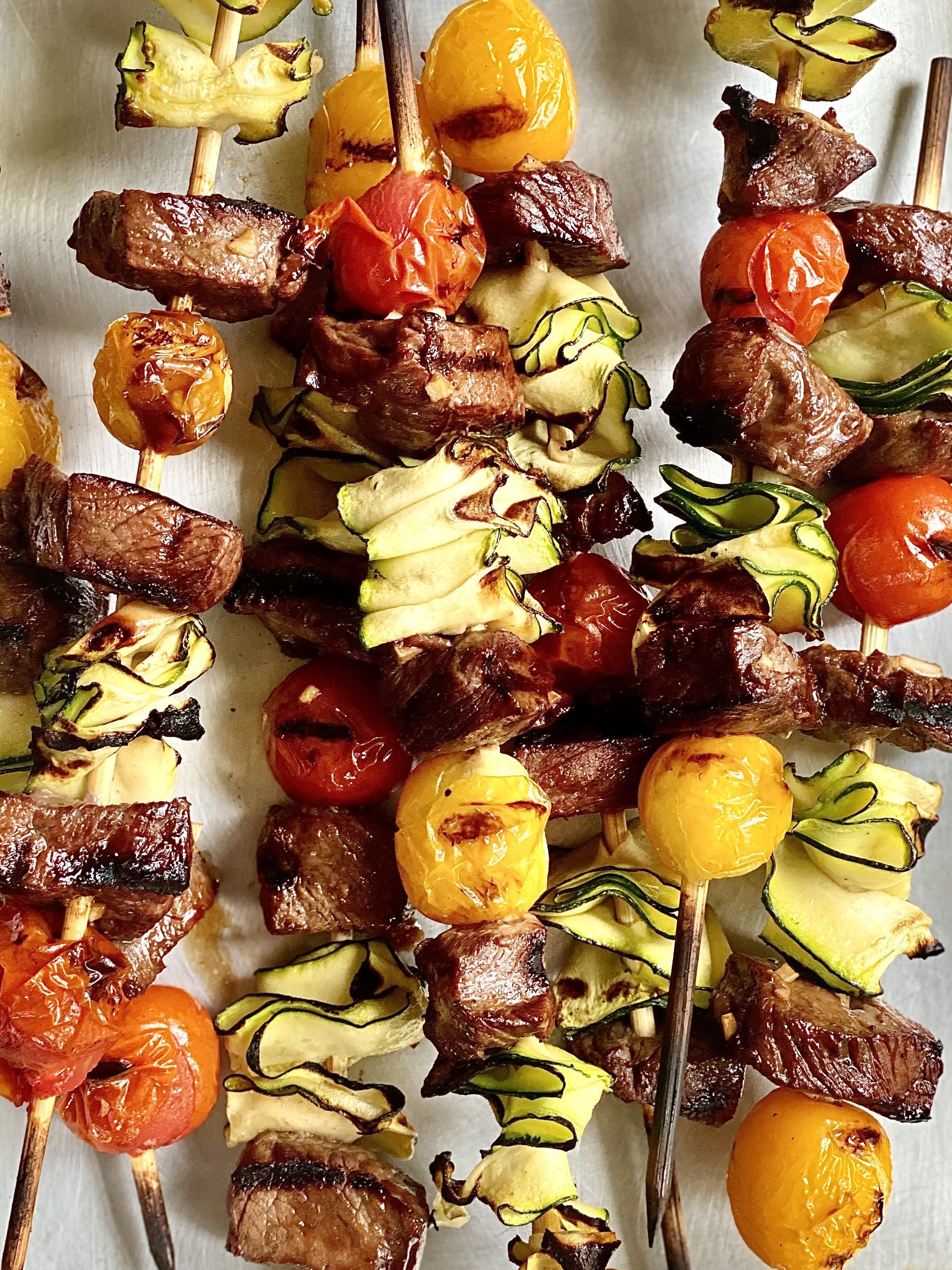 Grilled Beef Steak Kabobs - Plain Chicken  Steak kabobs, Season steak  recipes, Beef kabobs