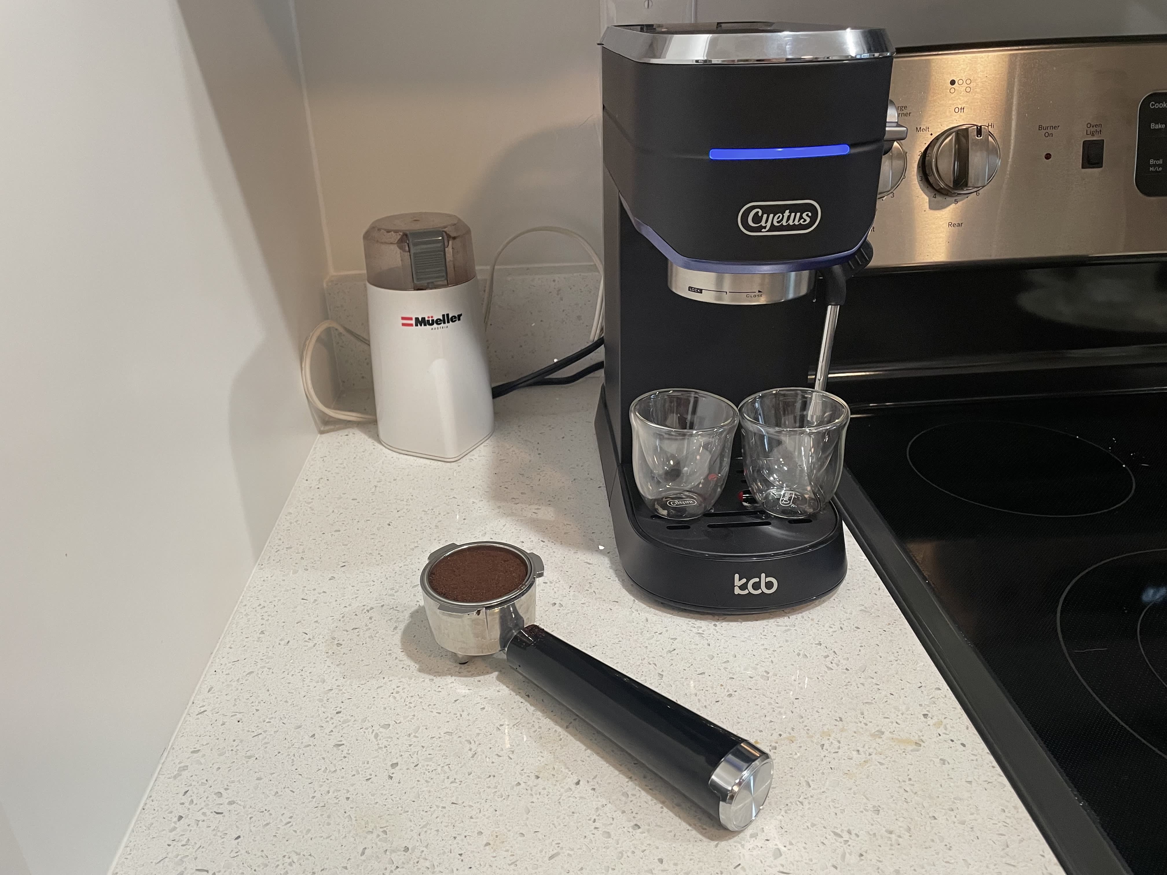 Cyetus Barista Black Espresso Machine for At Home Use with Milk