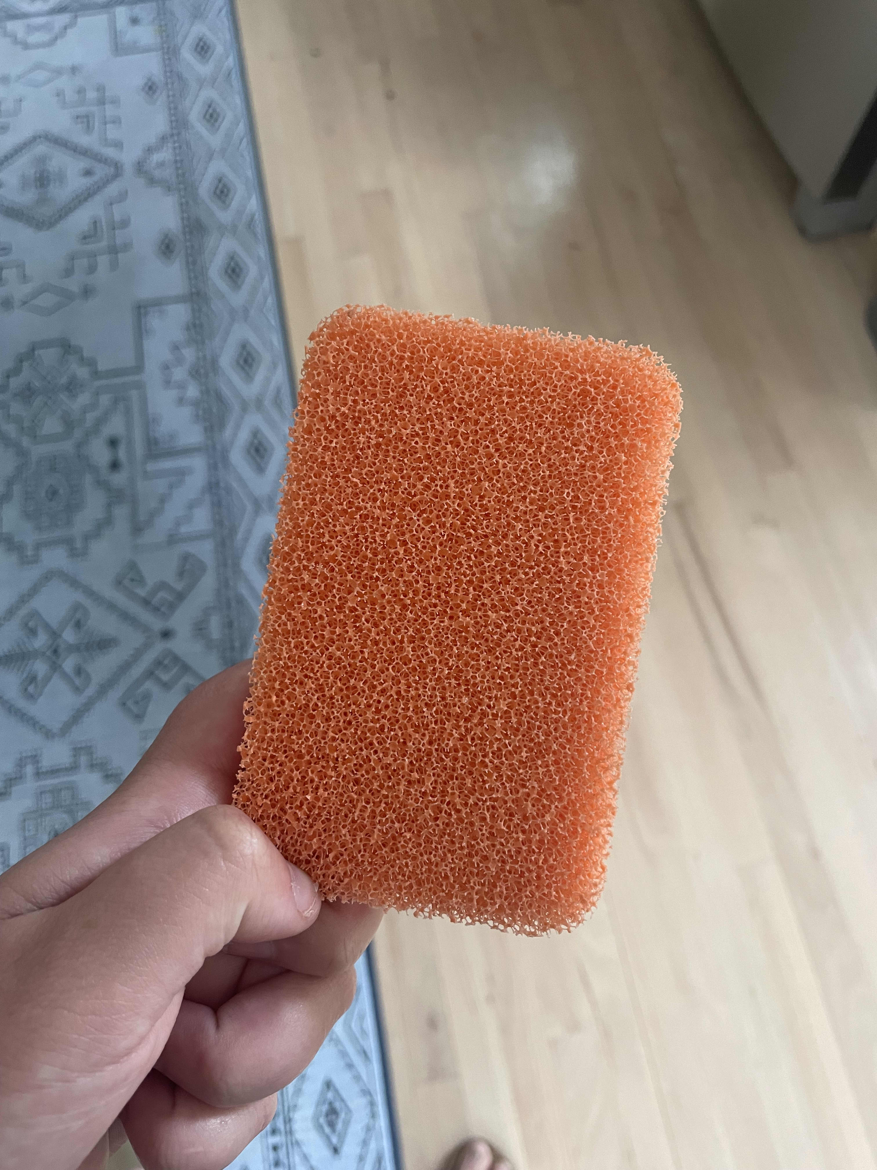 Grand Fusion Peachy Clean Sponges, Kitchen Cleaning Supplies with Fresh Peachy Scent, Dish Scrubber 2 Pack