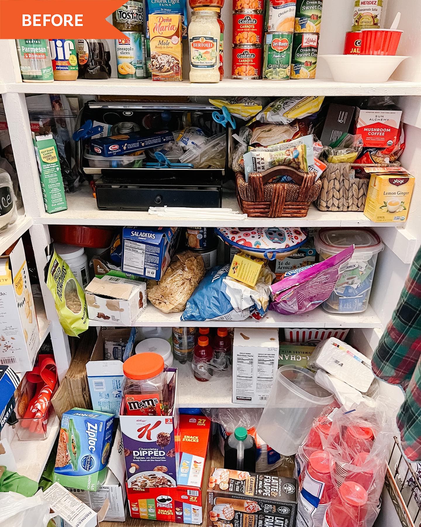 B&A: Disorganized, Overstuffed Pantry Gets a $300 Overhaul