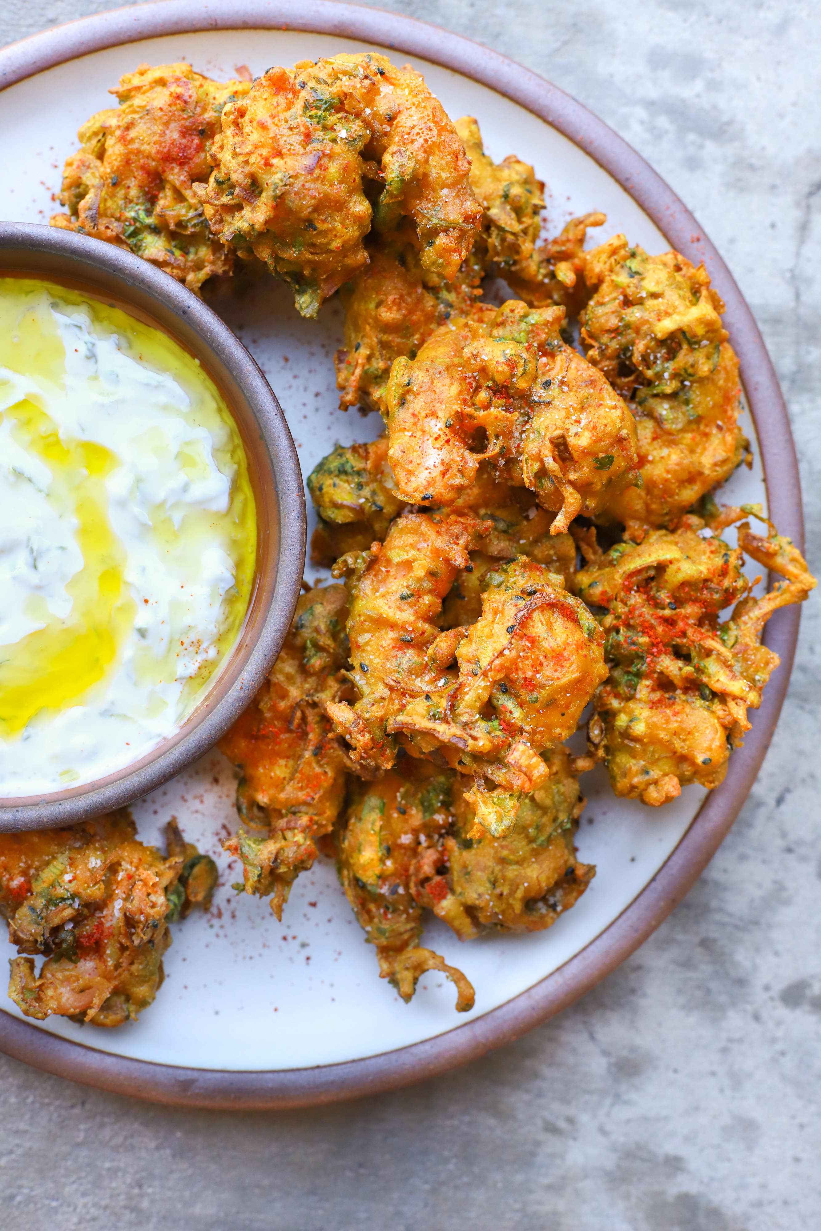 Shrimp Pakora with Cucumber Raita Recipe | The Kitchn