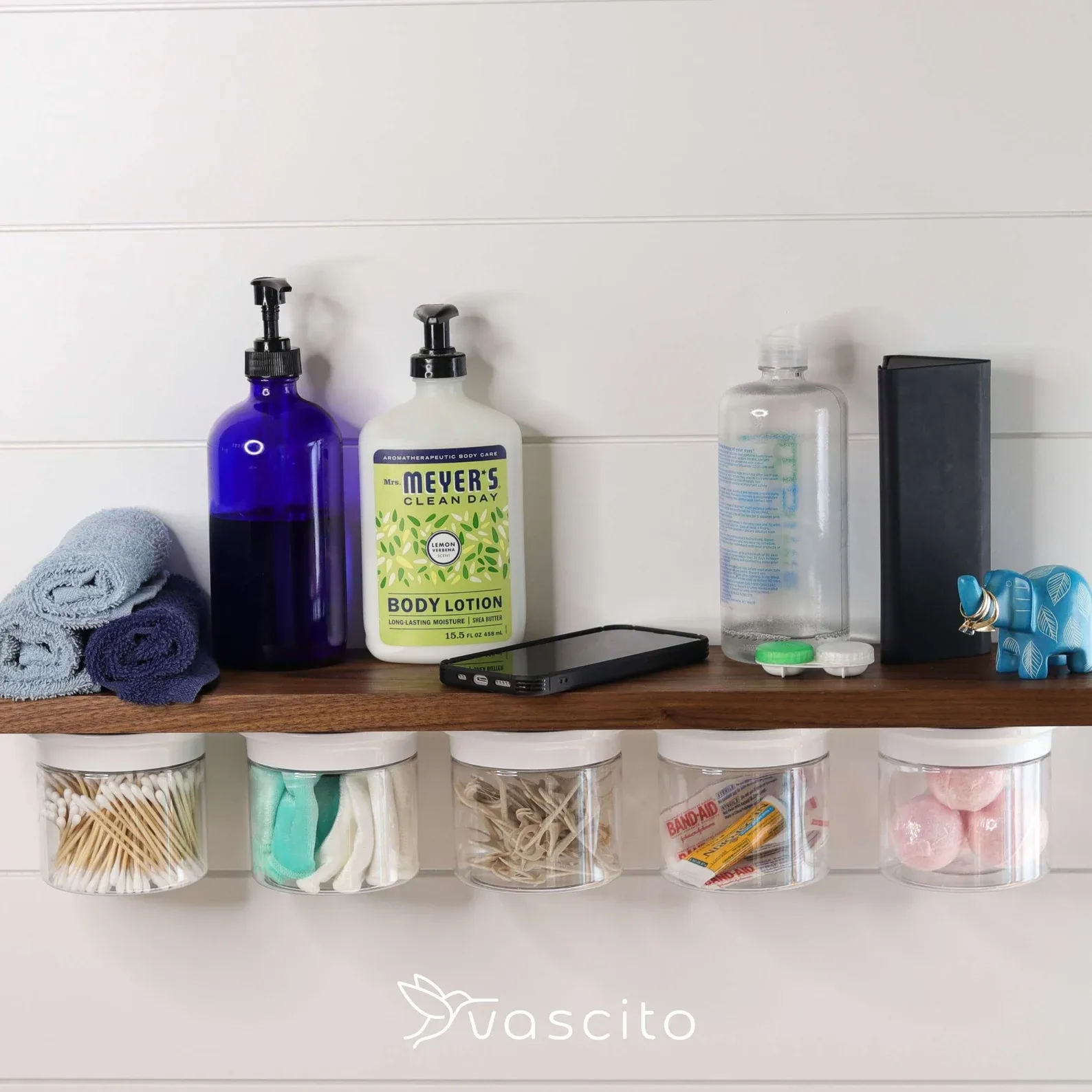 Vascito Bathroom Shelf with Storage Jars: The Best Bathroom Organizer  Shelf?