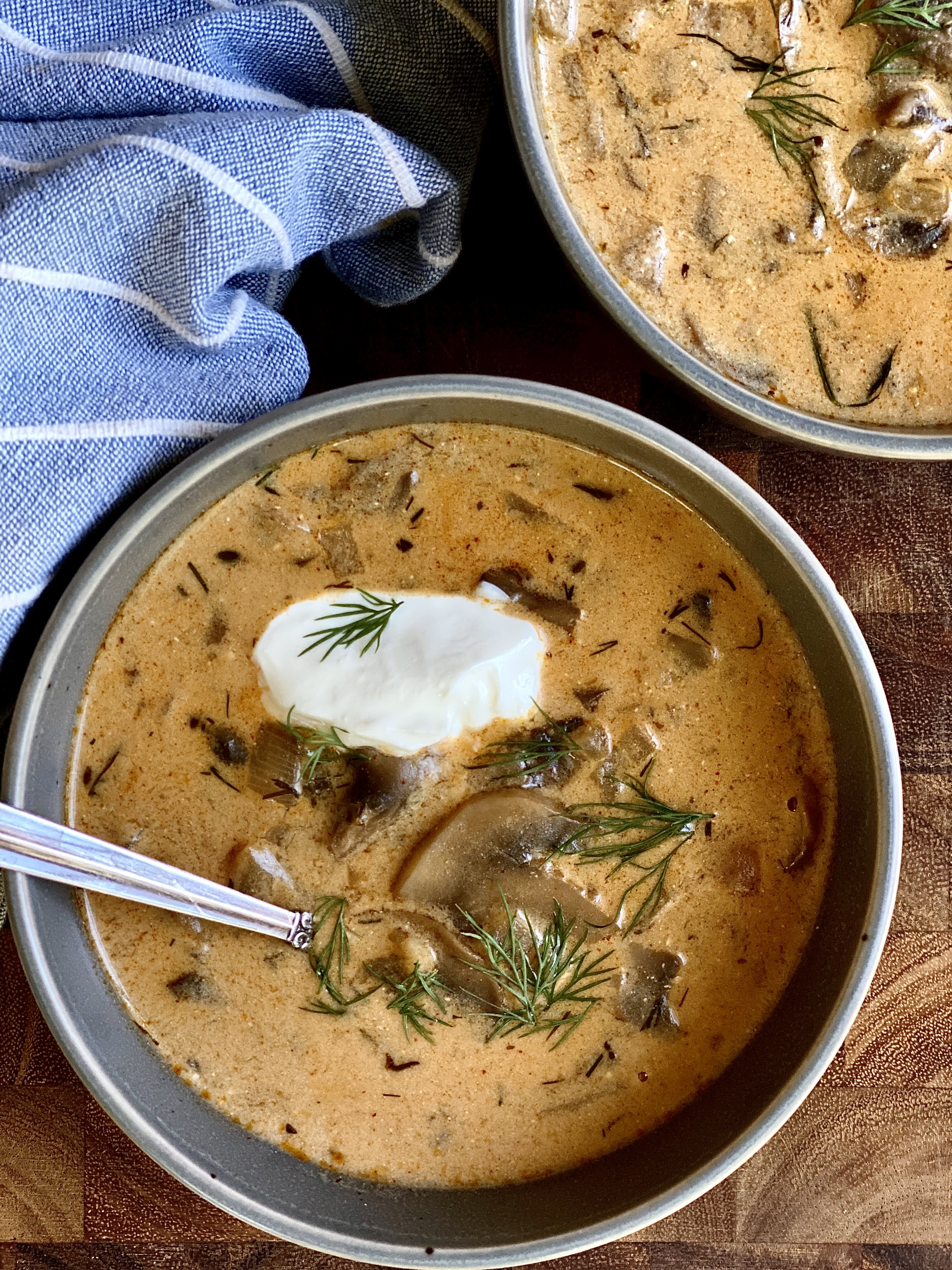 Hungarian Mushroom Soup with Fresh Dill - Eating European