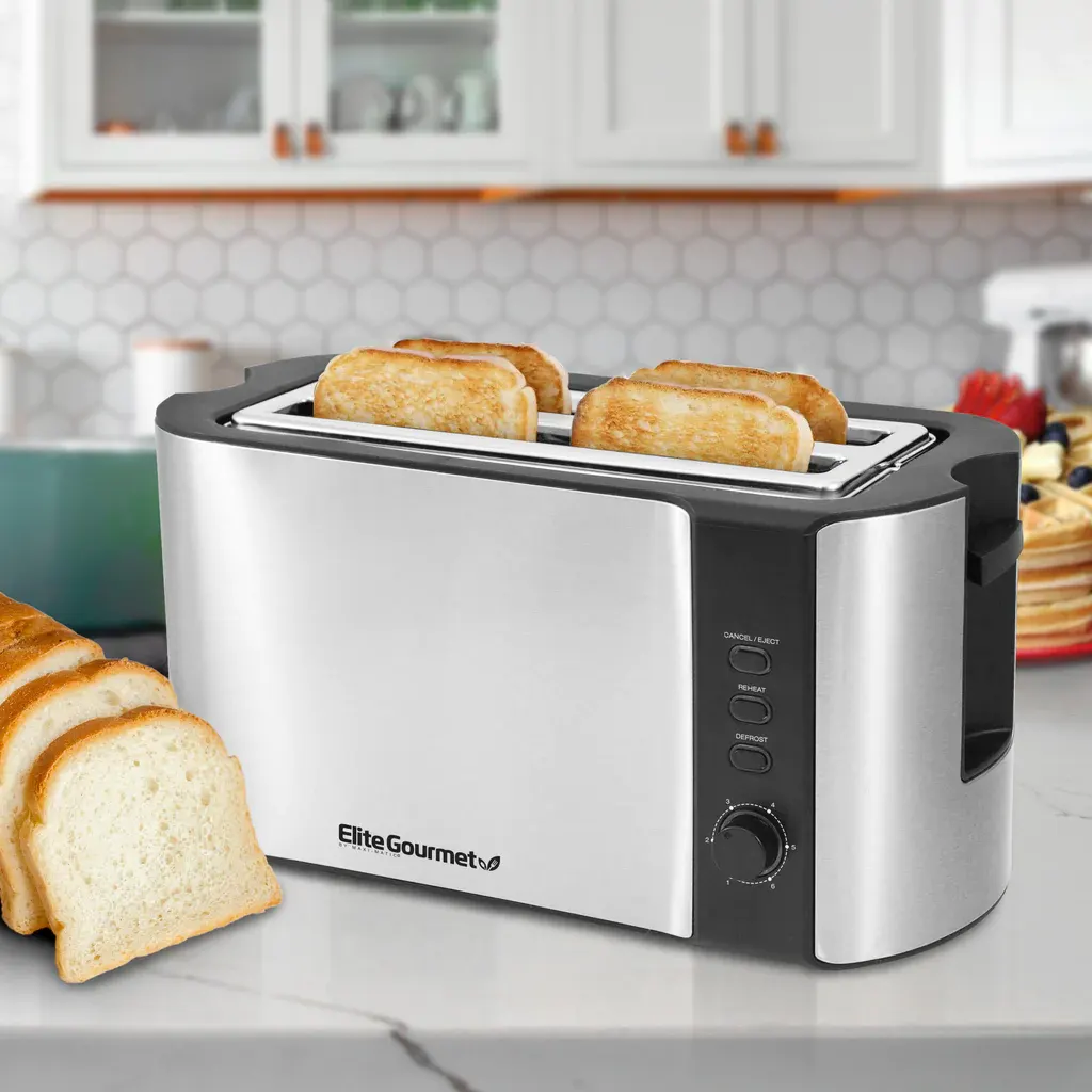 Elite Gourmet Long Slot 4-Slice Toaster Review 2022 | The Kitchn