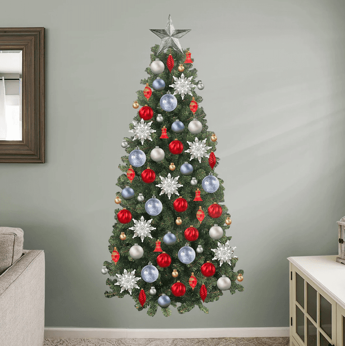 Christmas Tree Wall Decal Made From Holiday Words