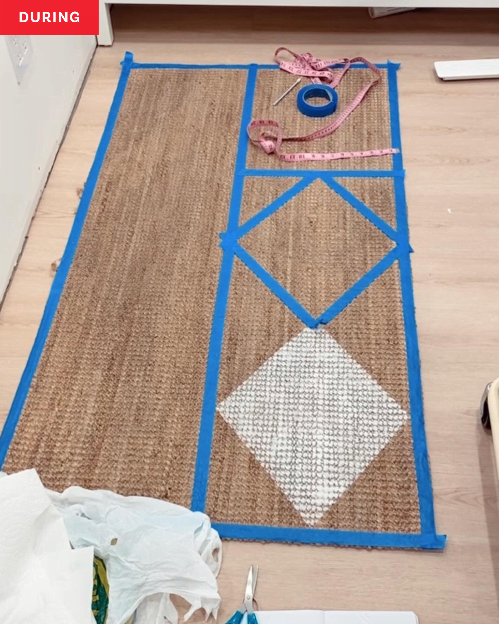 DIY Resized Jute Rug (From Standard to Custom!) - Driven by Decor