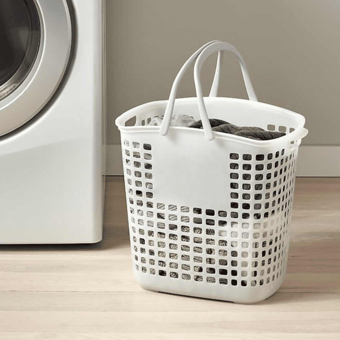 Canvas Laundry Storage Tote Frost Gray, Cotton | L.L.Bean