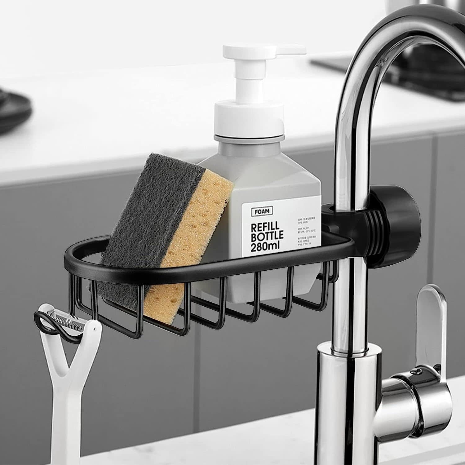 Stainless Steel Sponge Drain Rack - Organize Your Kitchen Countertop With  Dish Soap, Dishcloth, And Brushes - Temu in 2023