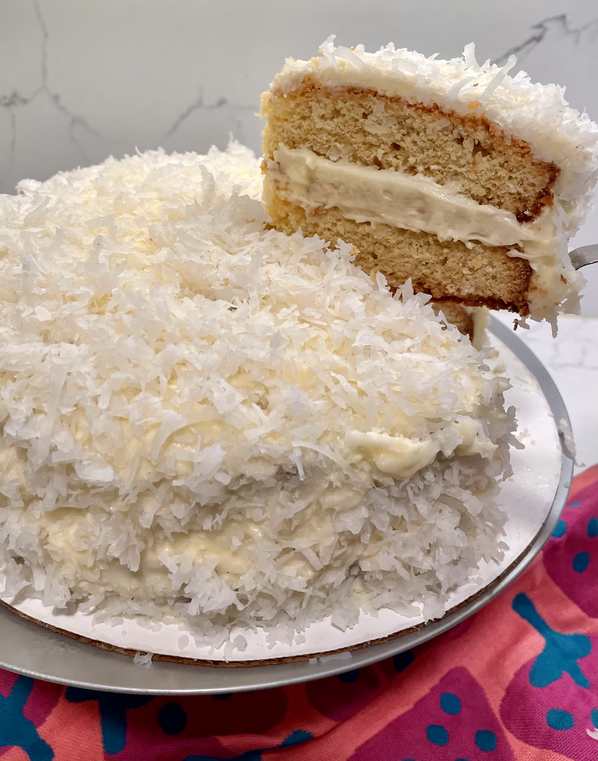 Coconut Cake with Coconut Buttercream - Jehan Can Cook