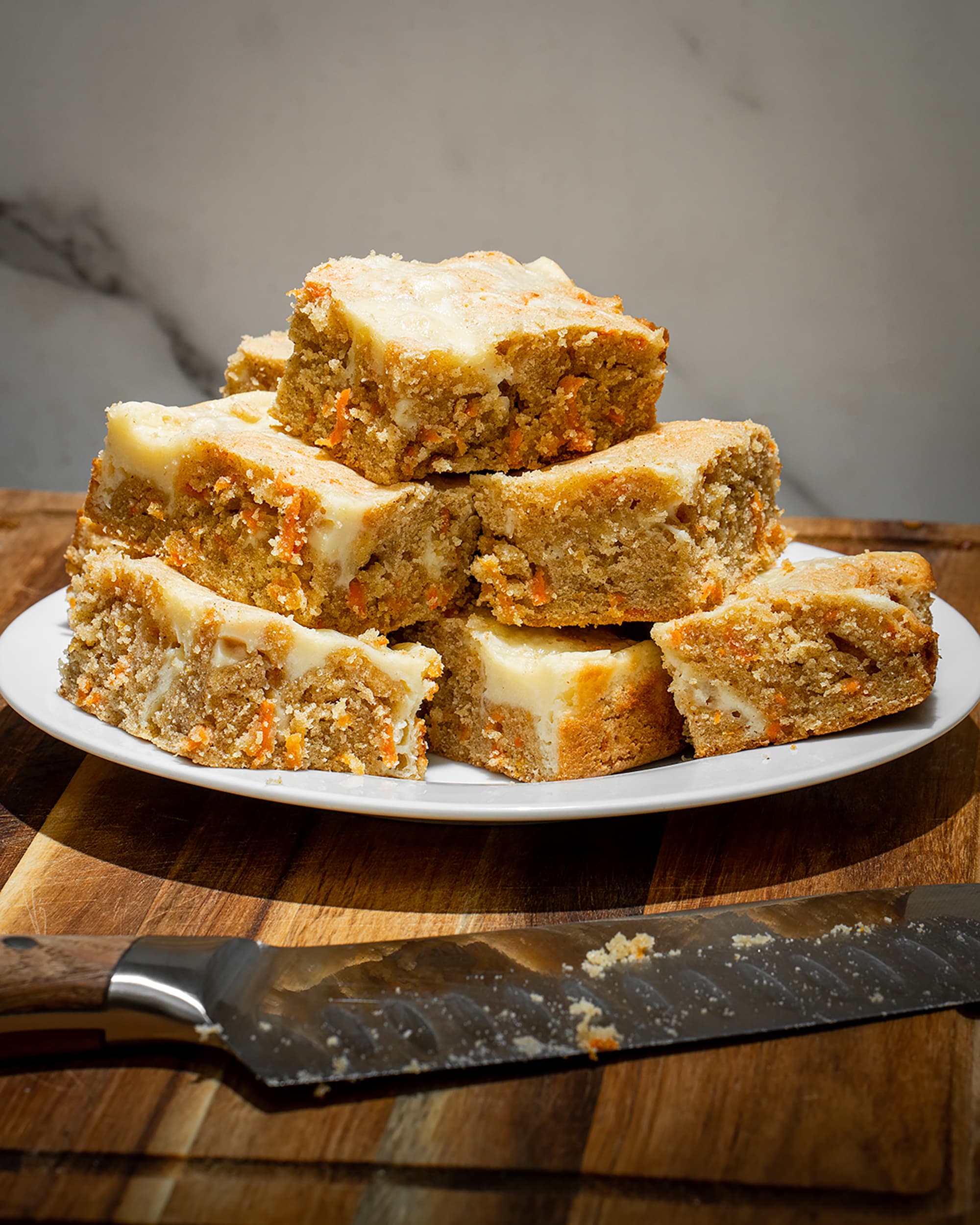 Carrot Cake Cheesecake Bars - Pitchfork Foodie Farms