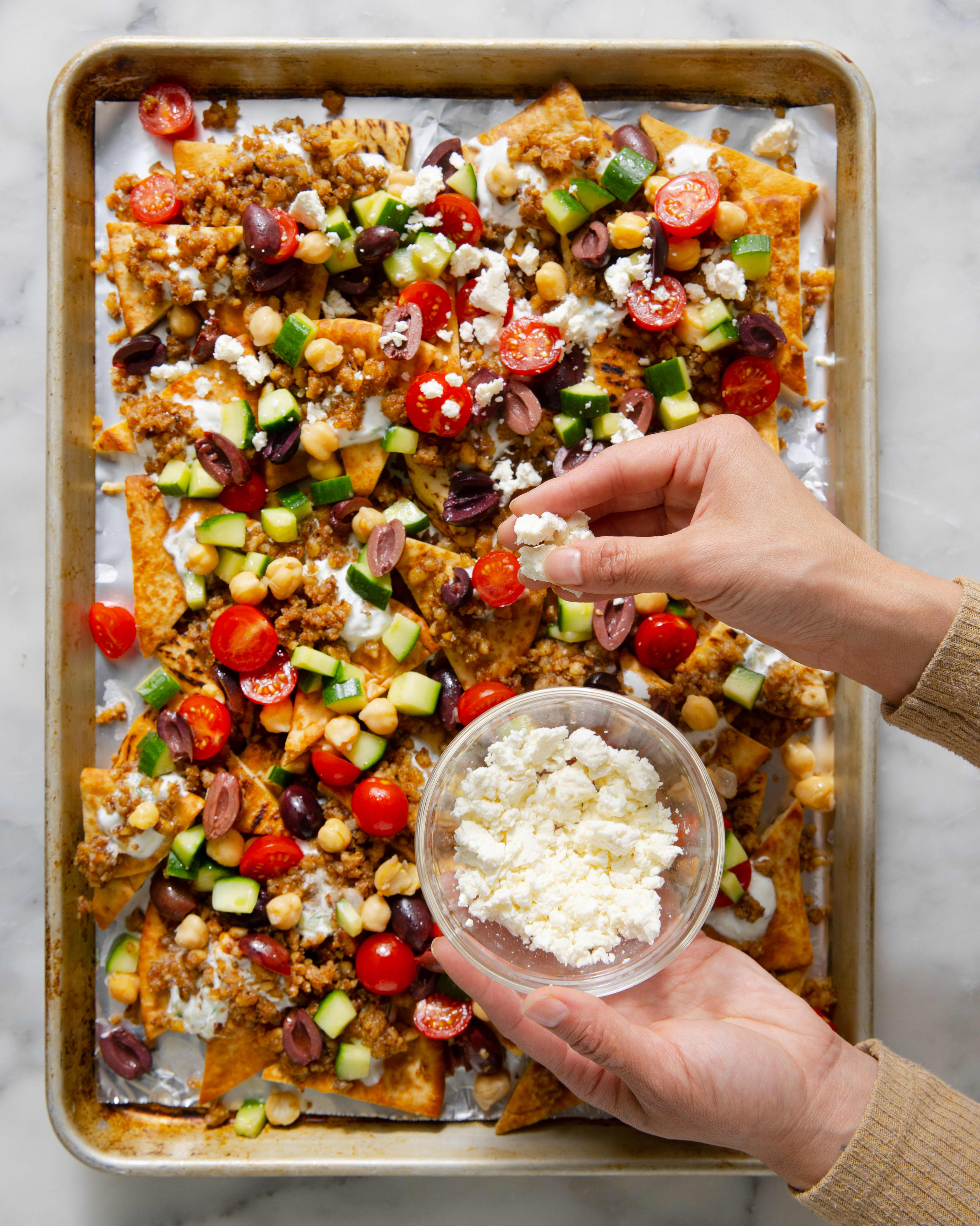 Greek Nachos with Ground Lamb Recipe