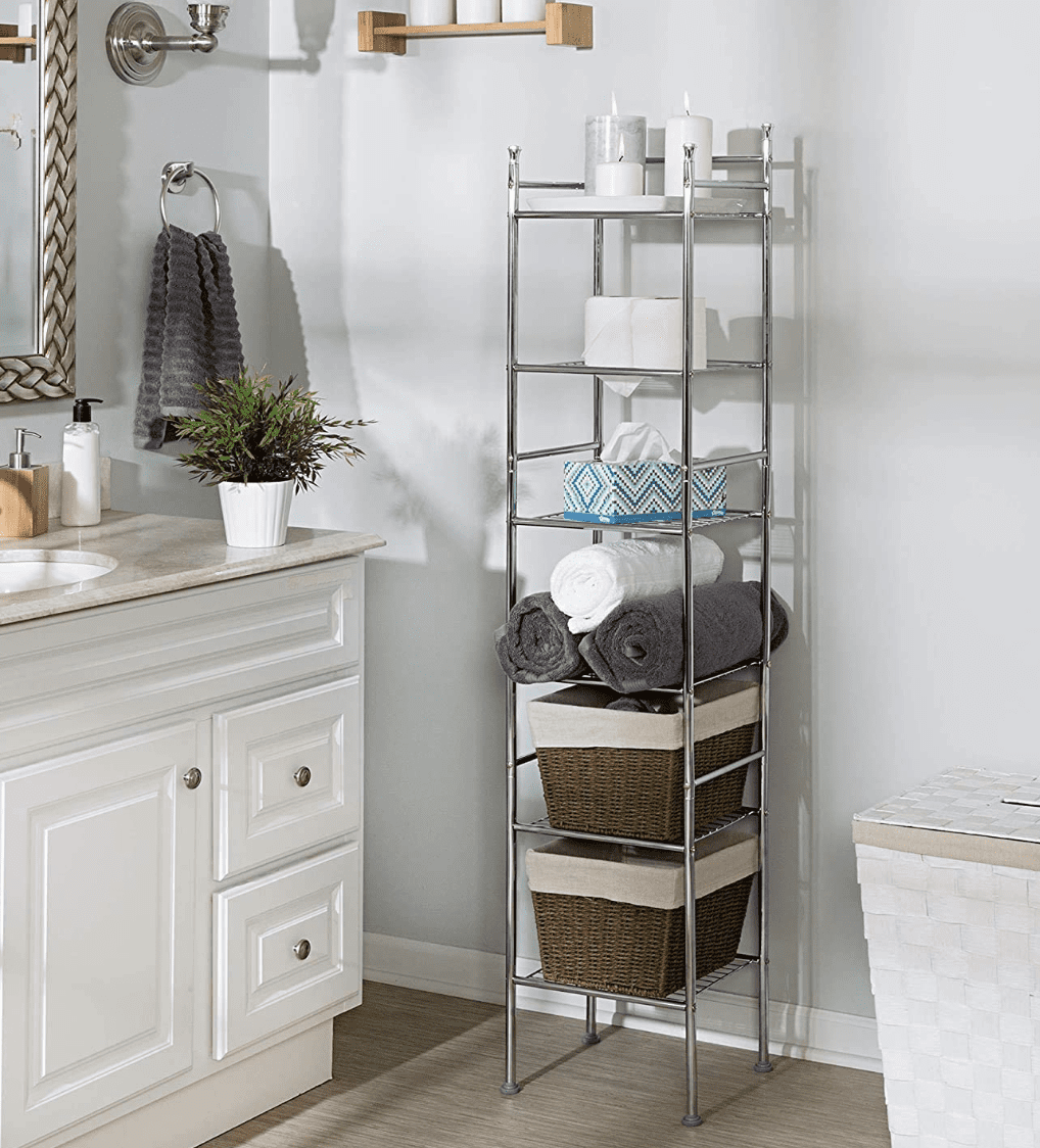 Attempt your hand at one of these Do It Yourself bathroom shelves that will  certainly boost the storage area in your…