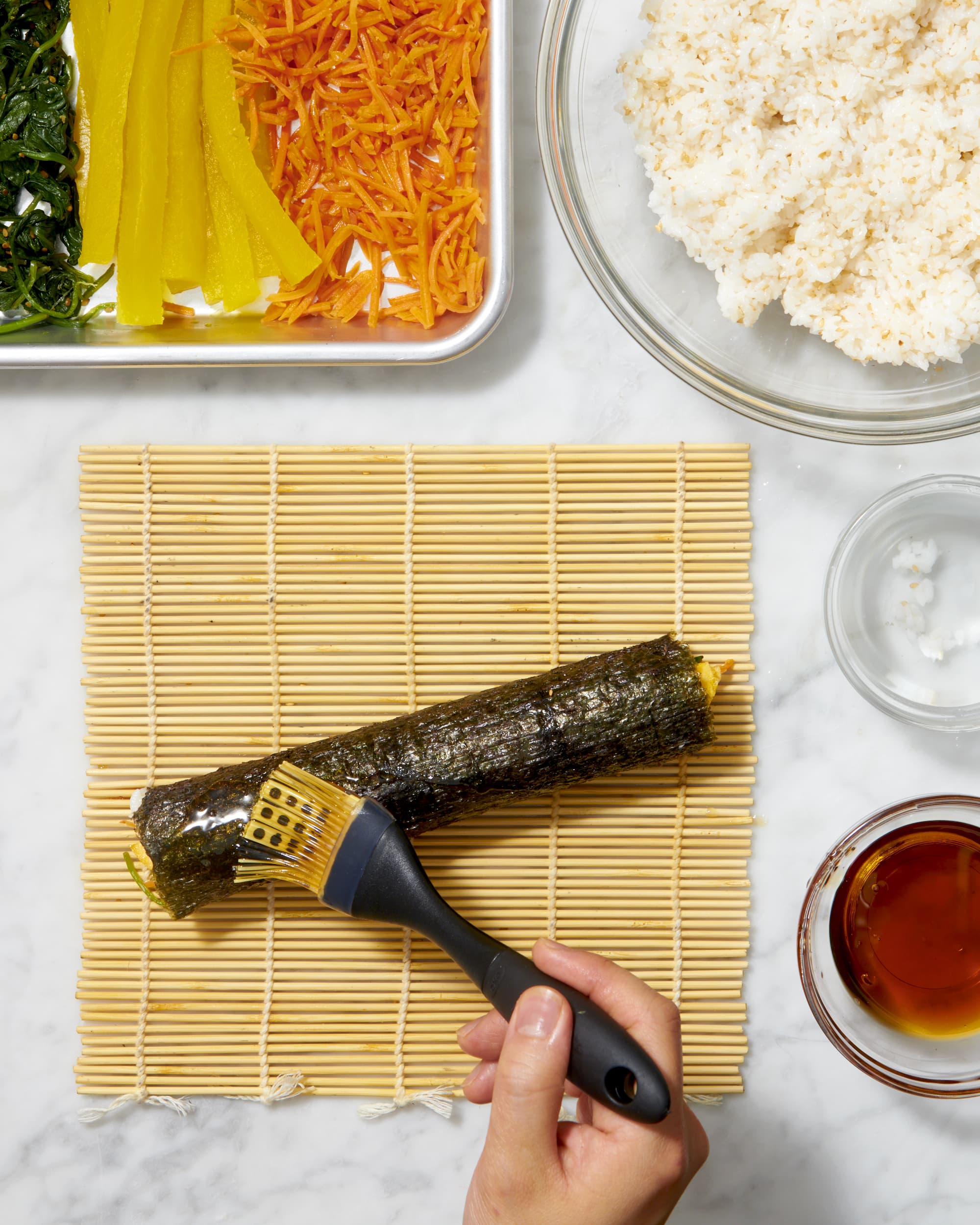 Kimbap - Korean Seaweed Rice Rolls - Tiffy Cooks